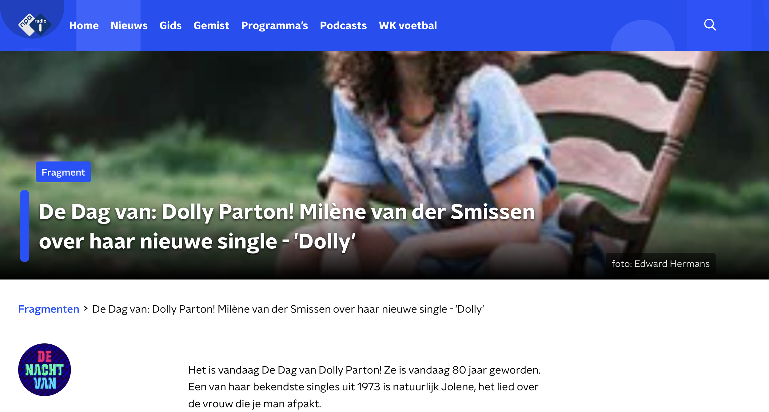 Milène van der Smissen | NPO Radio 1