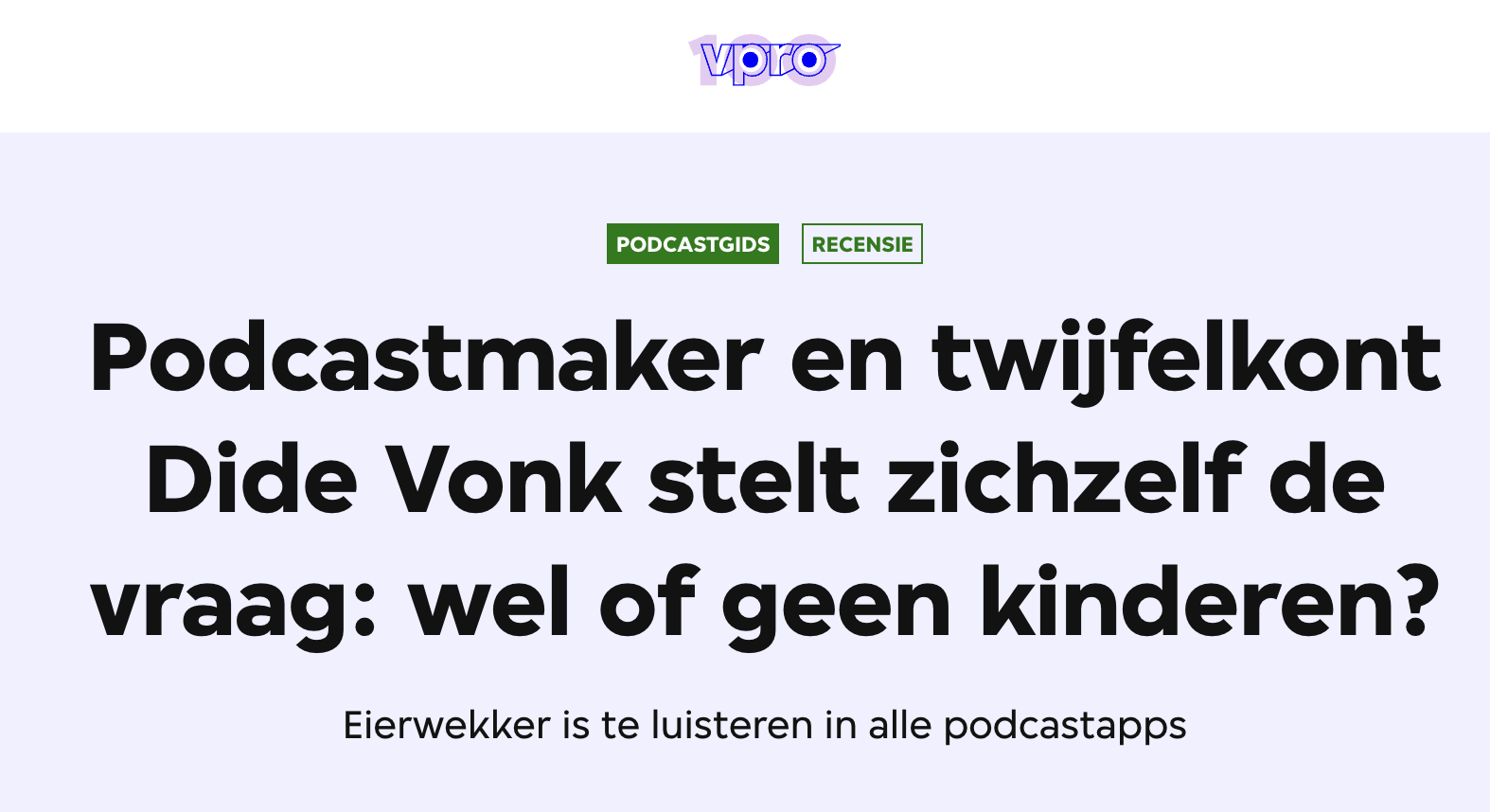 Dide Vonk | De Eierwekker | VPRO