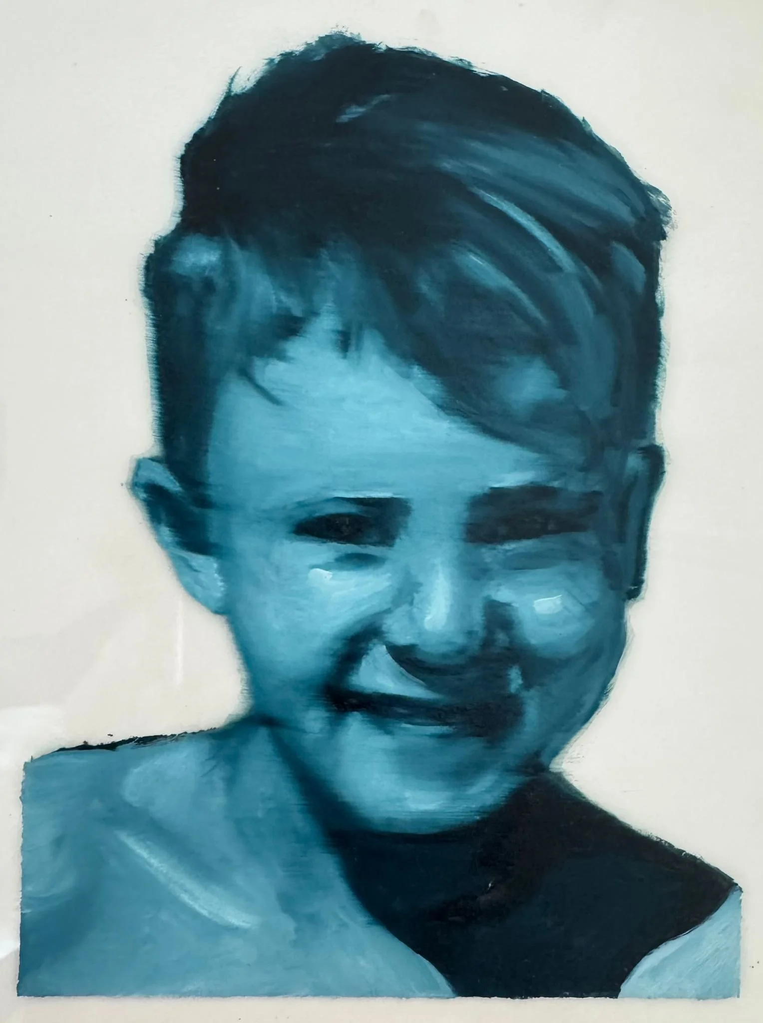 James - A5 Oil on Glass