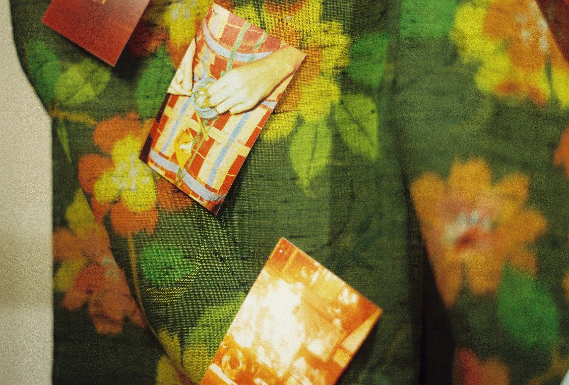 Body territory / Cuerpo territorio, 2025. Installation. Found kimono intervened with analog photographs. Photo: Hanako Nakane (c)