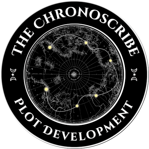 Badge which reads: The Chronoscribe - Plot Development