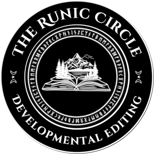 Badge which reads: The Runic Circle - Developmental Editing