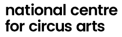 The image shows the National Centre for Circus Arts logo which is written in a simple black text and white background