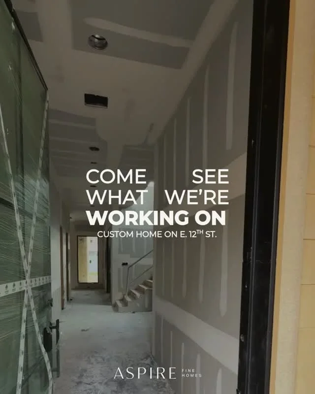 A quick look at what&rsquo;s happening inside our custom build on E 12th St.

Drywall is hung, the primary suite is coming together, beams are now in place in the great room, and the large windows are letting the light pour in just as planned. The gl