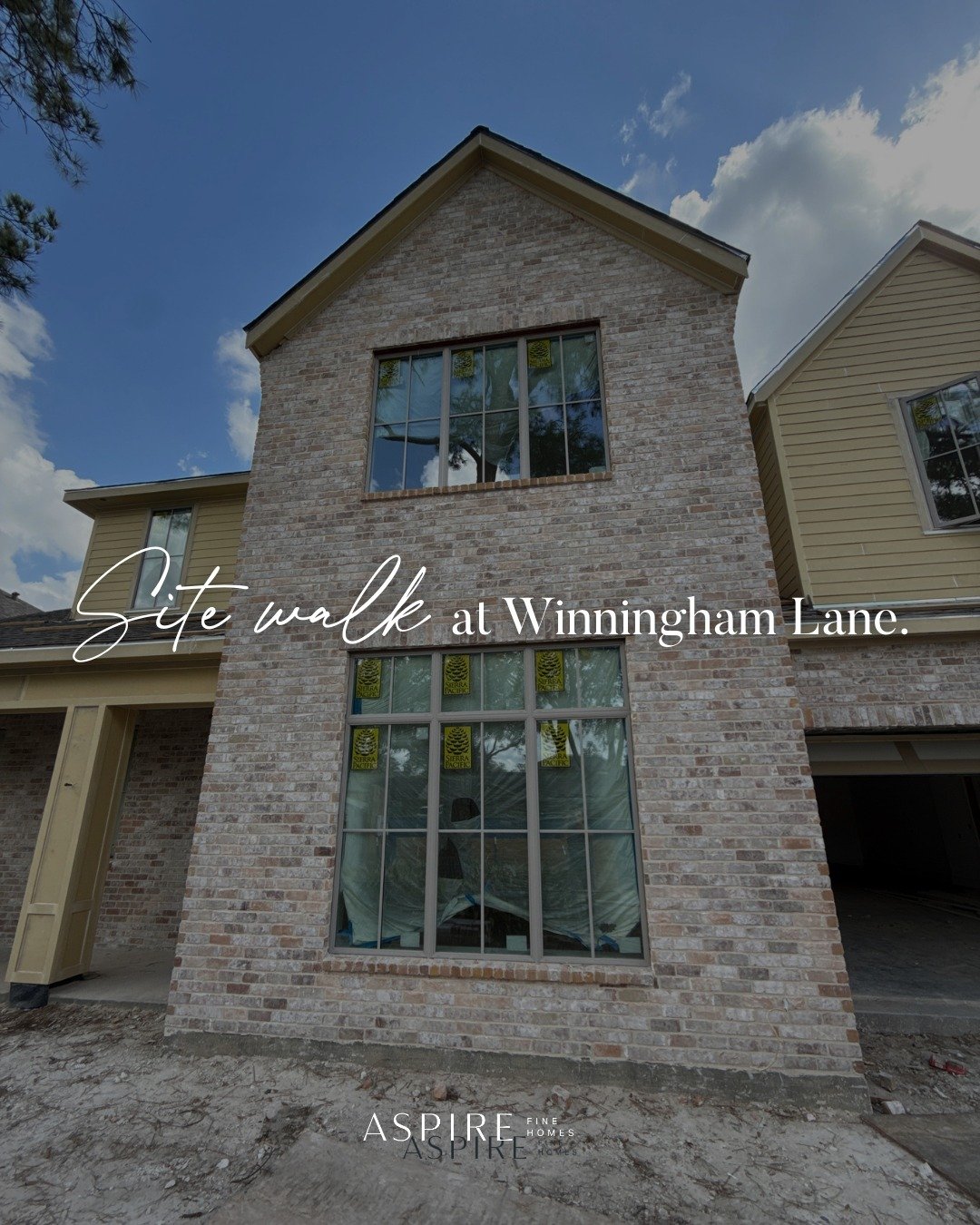 A site walk through our Winningham Lane home.

Brick is up, cabinetry and the custom range hood are taking shape, and the bar area is starting to come together. Out back, the pool is underway, with reinforced piers in place to support challenging soi
