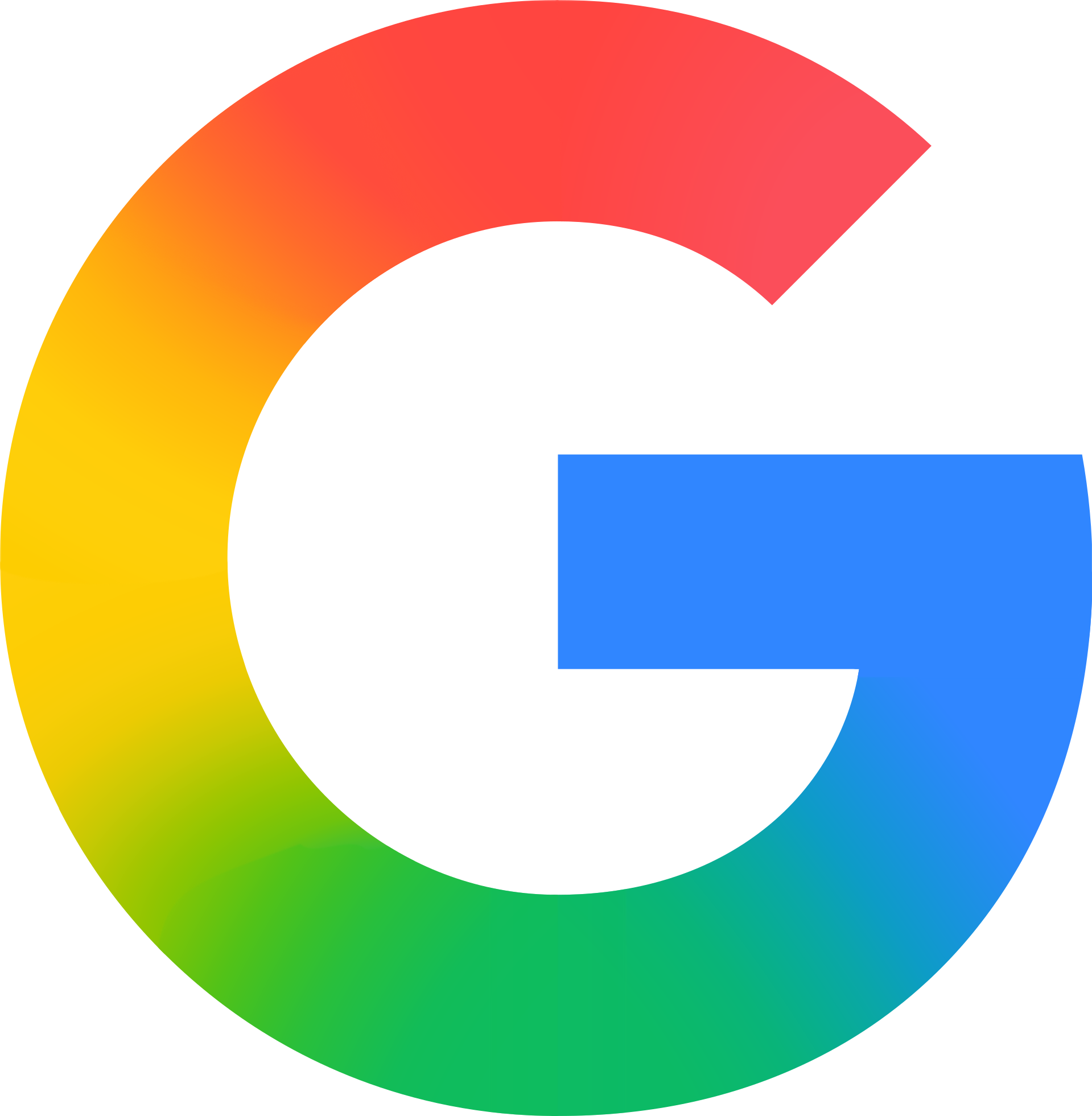 Ein bunter, verzerrter Kreis mit einem blauen Rechteck in der Mitte, reminiscent an das Google Chrome Logo.