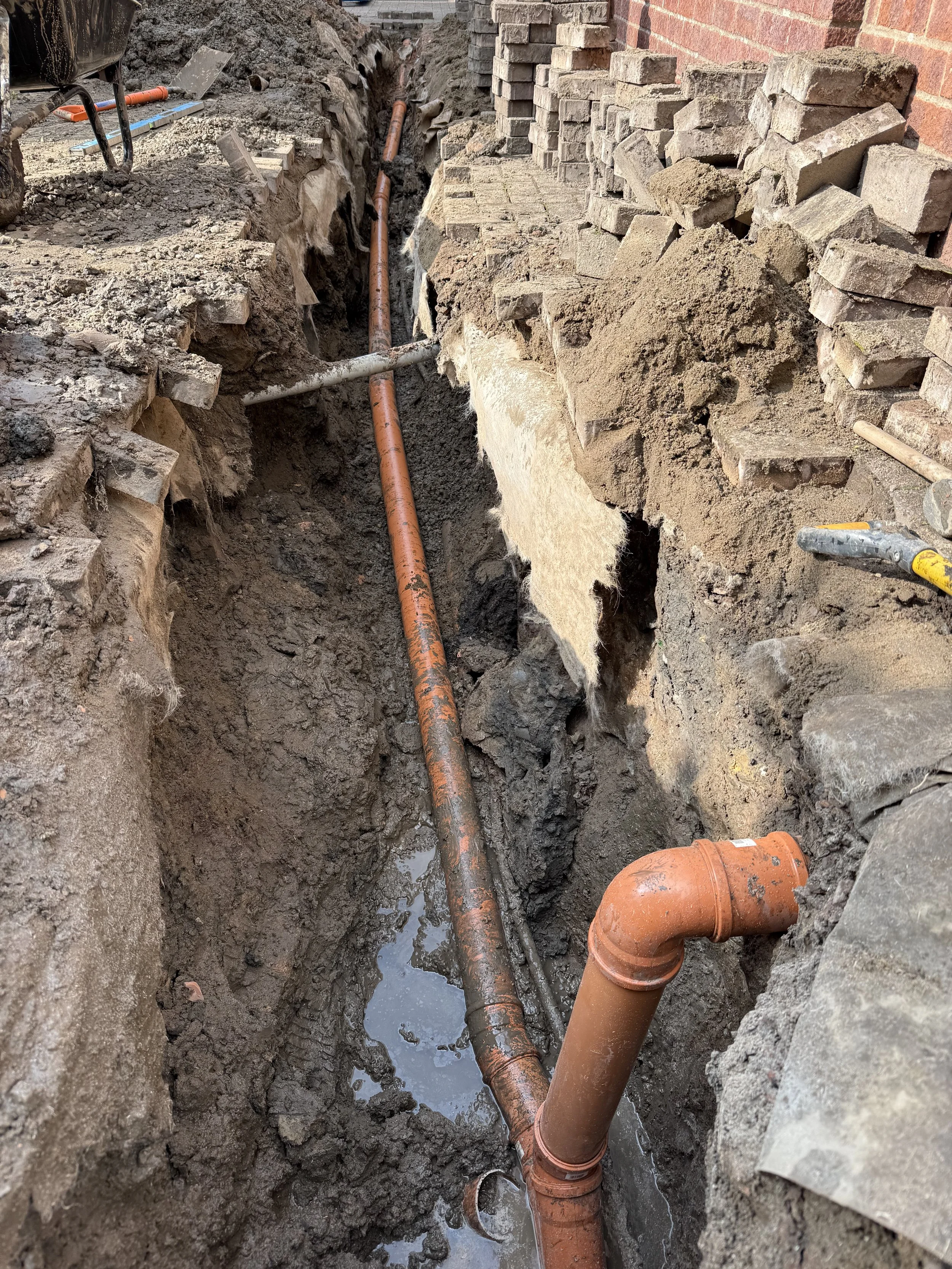 30 metres of drainage replaced at a school