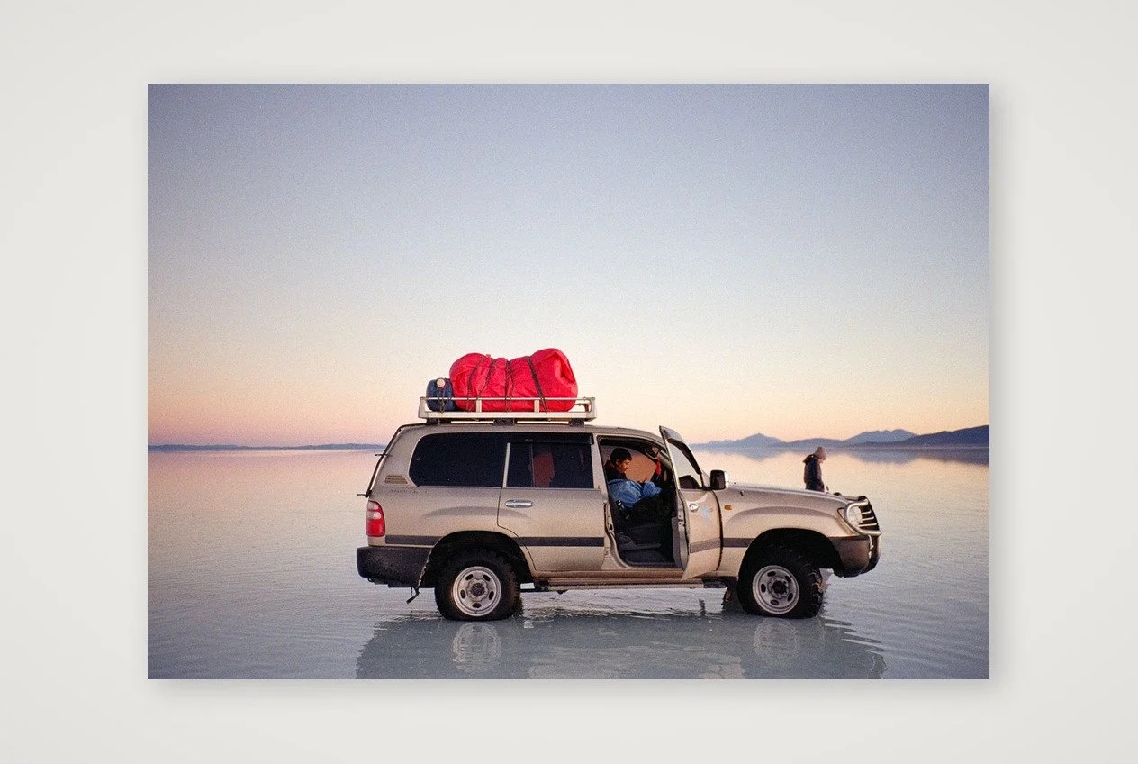 Uyuni at sunset