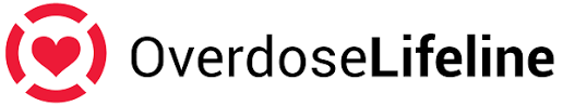 Overdose Lifeline logo with a red heart inside a target symbol
