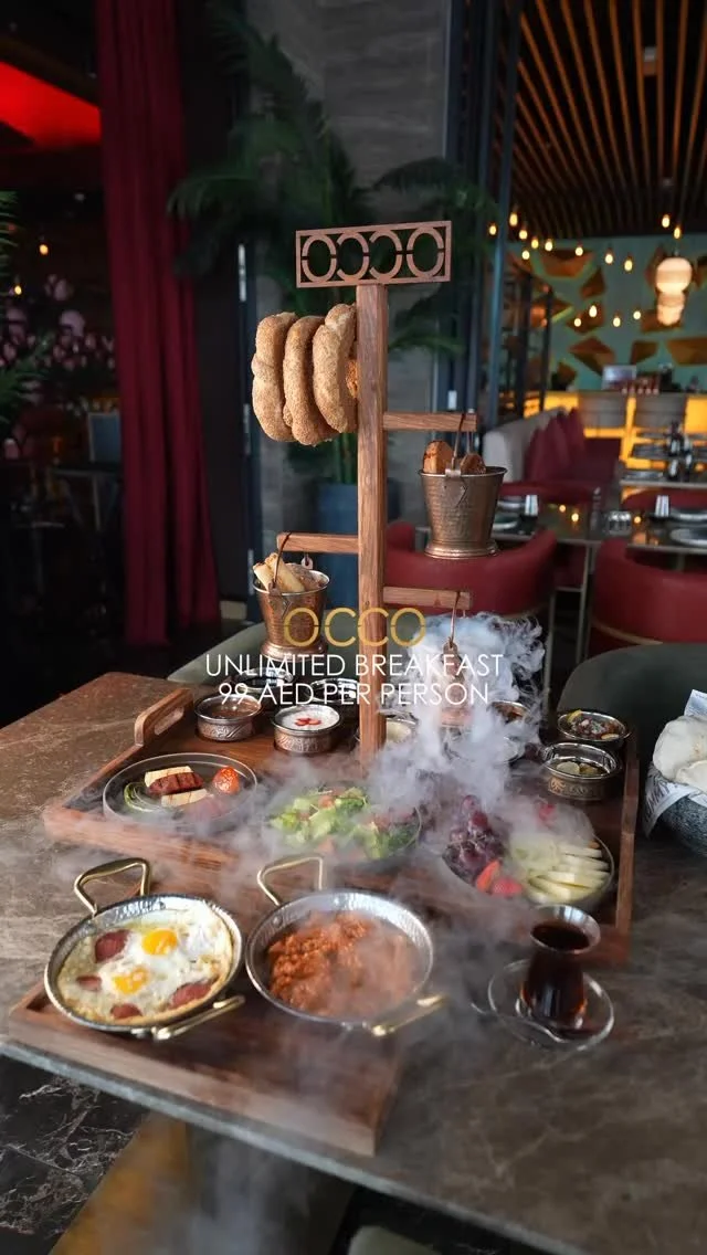 UNLIMITED TURKISH BREAKFAST FOR 99 AED PER PERSON ❤️
Come to our All you can eat breakfast in Dubai for the best flavors and vibe. Only on Weekends! Reservations recommended!
0585947693
#occorestaurant #restaurantindubai #dubai #occo #foodie