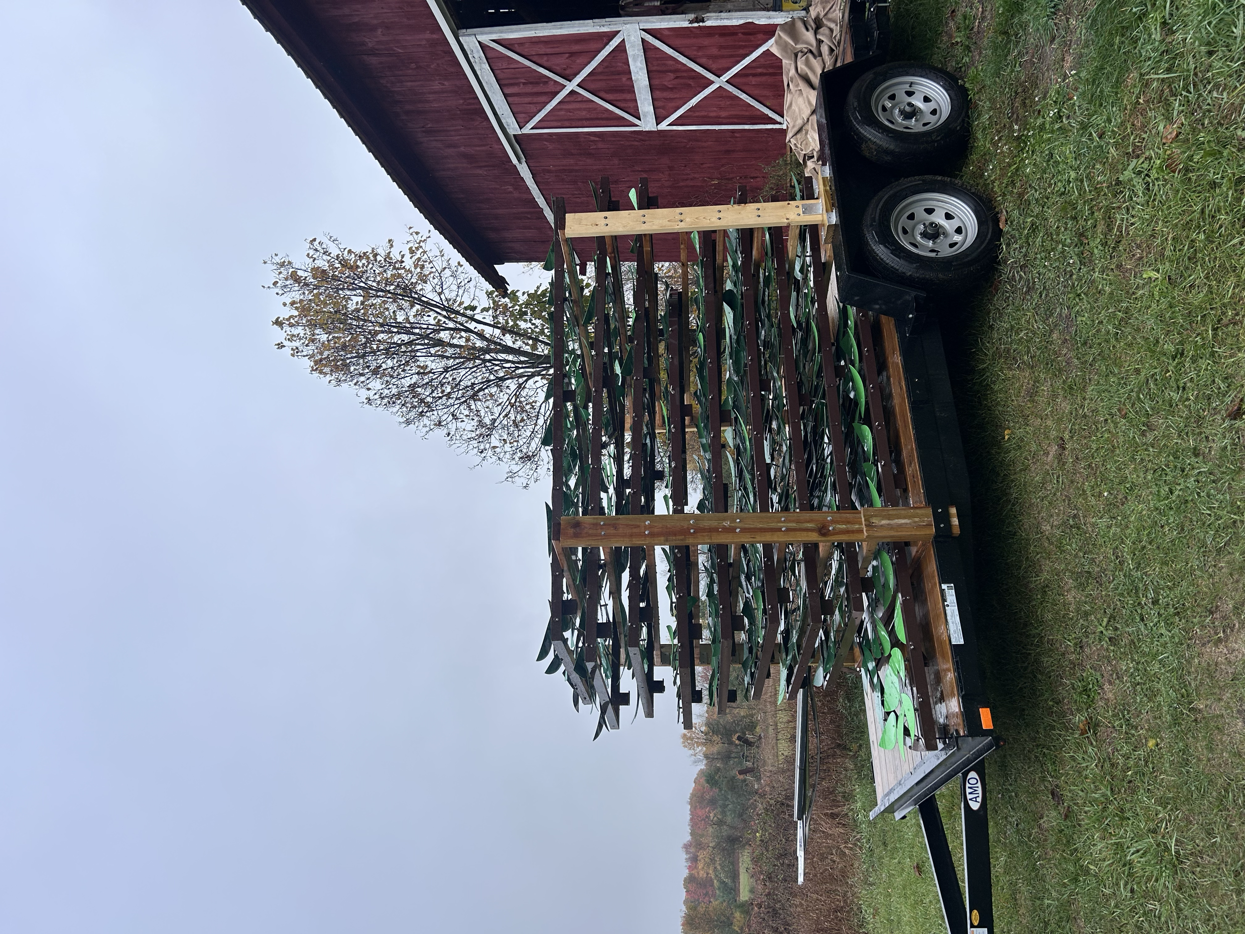 Custom trailer extension for delivery. 
