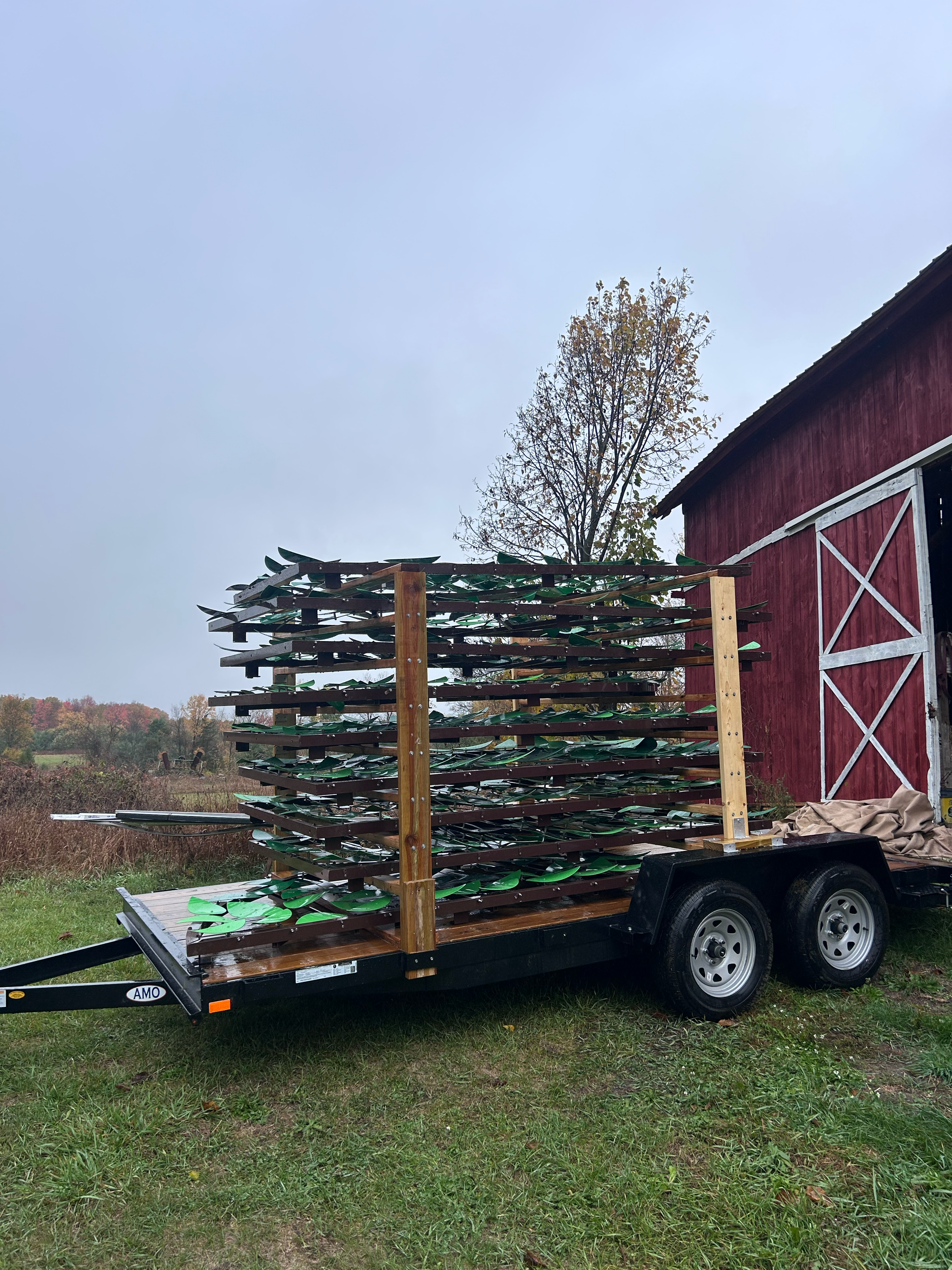 Custom trailer extension for delivery. 