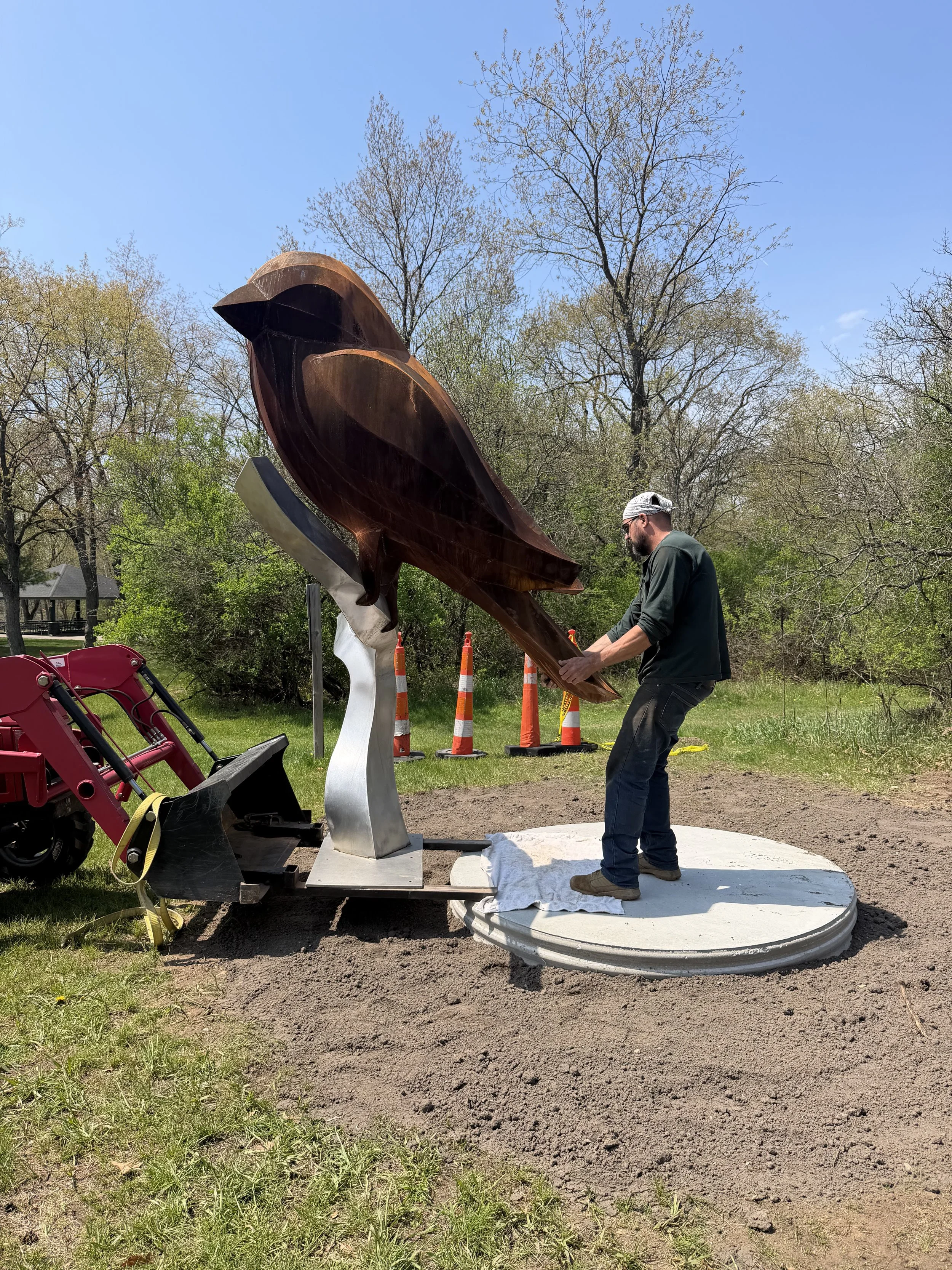 Bird install- 2026 - Northend Riverside Park, Big Rapids, Michigan