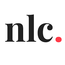 NLC logo with lowercase letters and a red period.