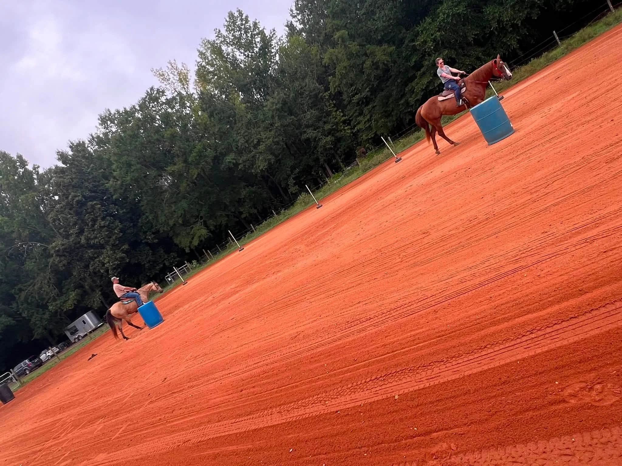 becky and george arena ride.jpg