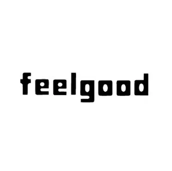 The word "feelgood" written in black lowercase letters on a white background.