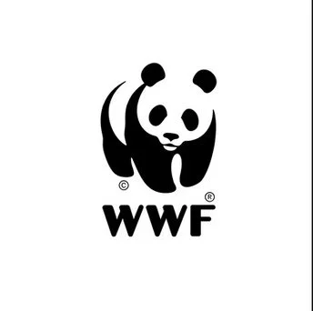 WWF logo featuring a stylized panda face in black and white.