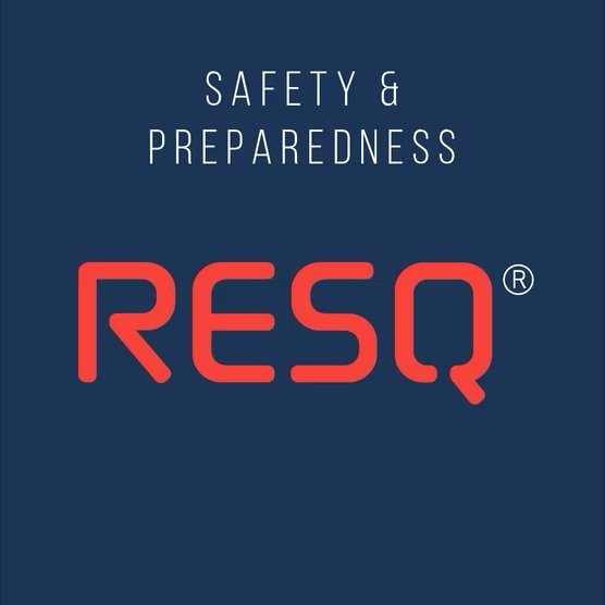 Cover of a safety and preparedness guide titled 'RESQ' in bold red letters on a dark blue background.