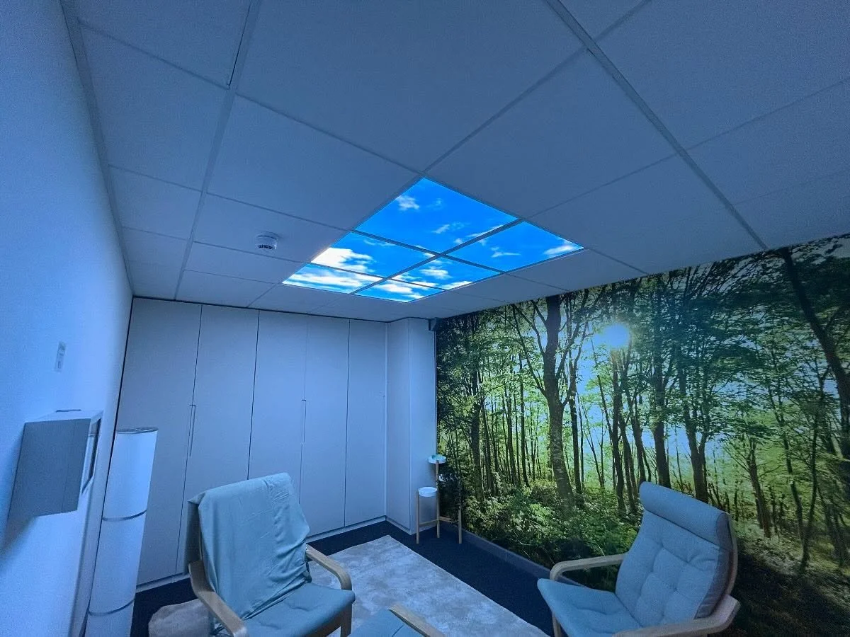 Little calm/wellbeing room fit out complete with couple of sockets