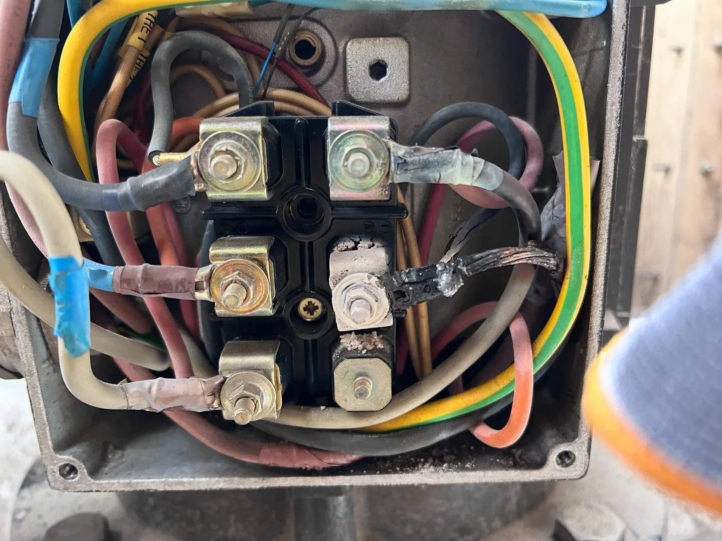 Found on a call out for a tripping motor circuit!