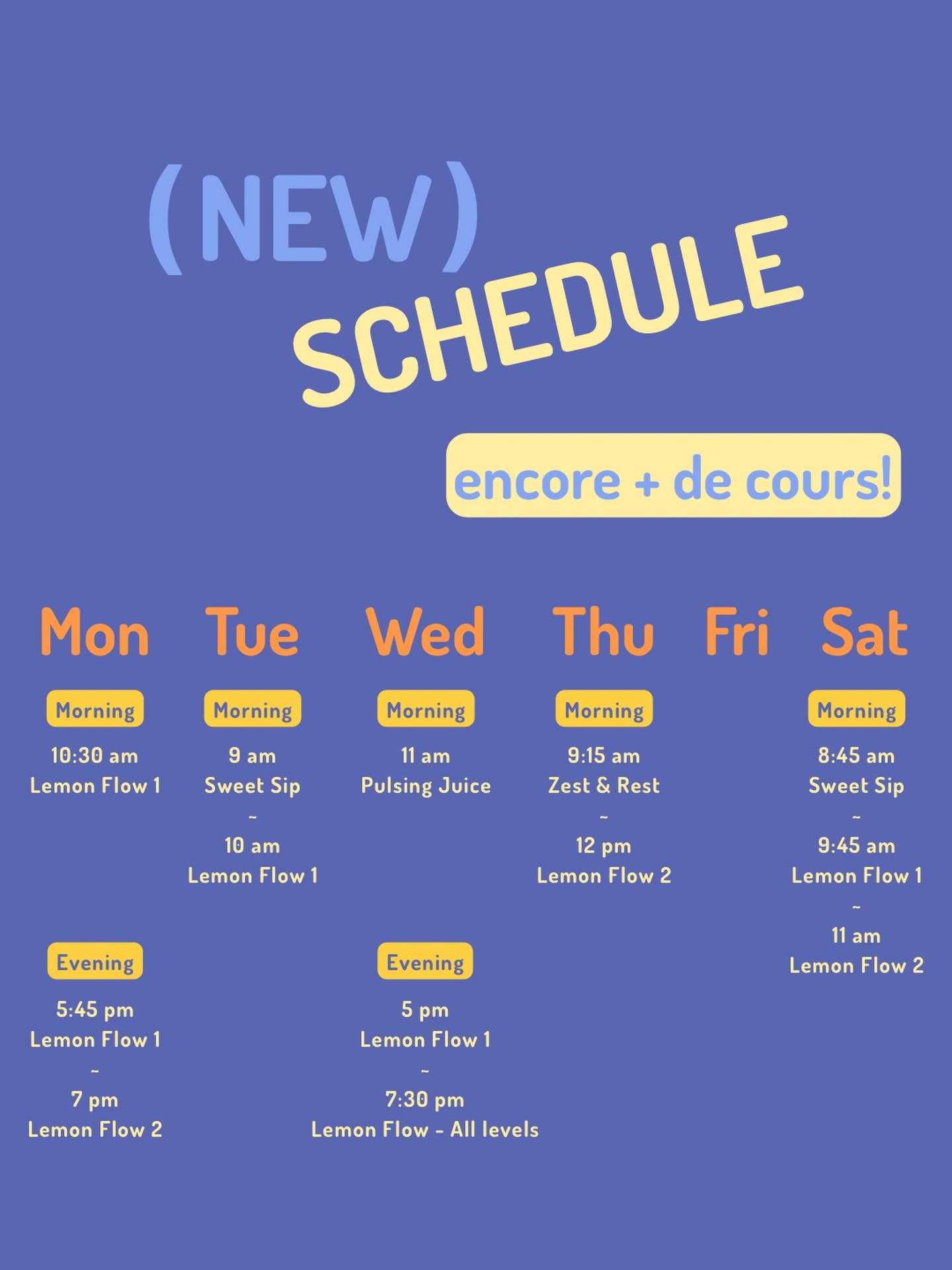 Encore plus de flow 🍋 Your schedule just got juicier!

#pilatesmontreal #mtlreformer #ndgpilates #ndgmtl #studiopilatesmontreal