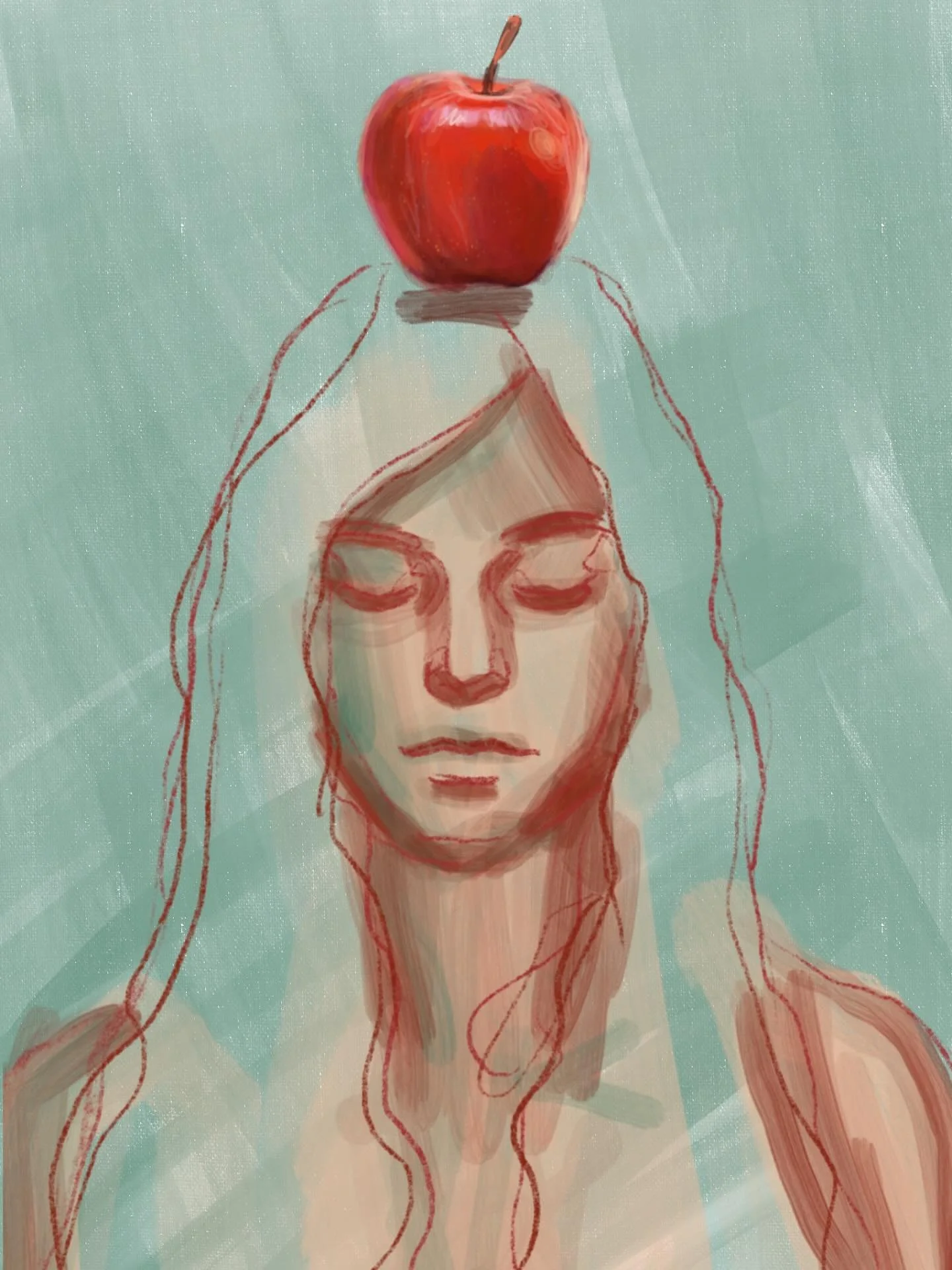 ~ An apple a day keeps the doctor away ~ 
#procreateartists #digitalartistsoninstagram #digitalartworks #kunst #dutchartist #femaleartists #portraitartwork #portraitdrawings