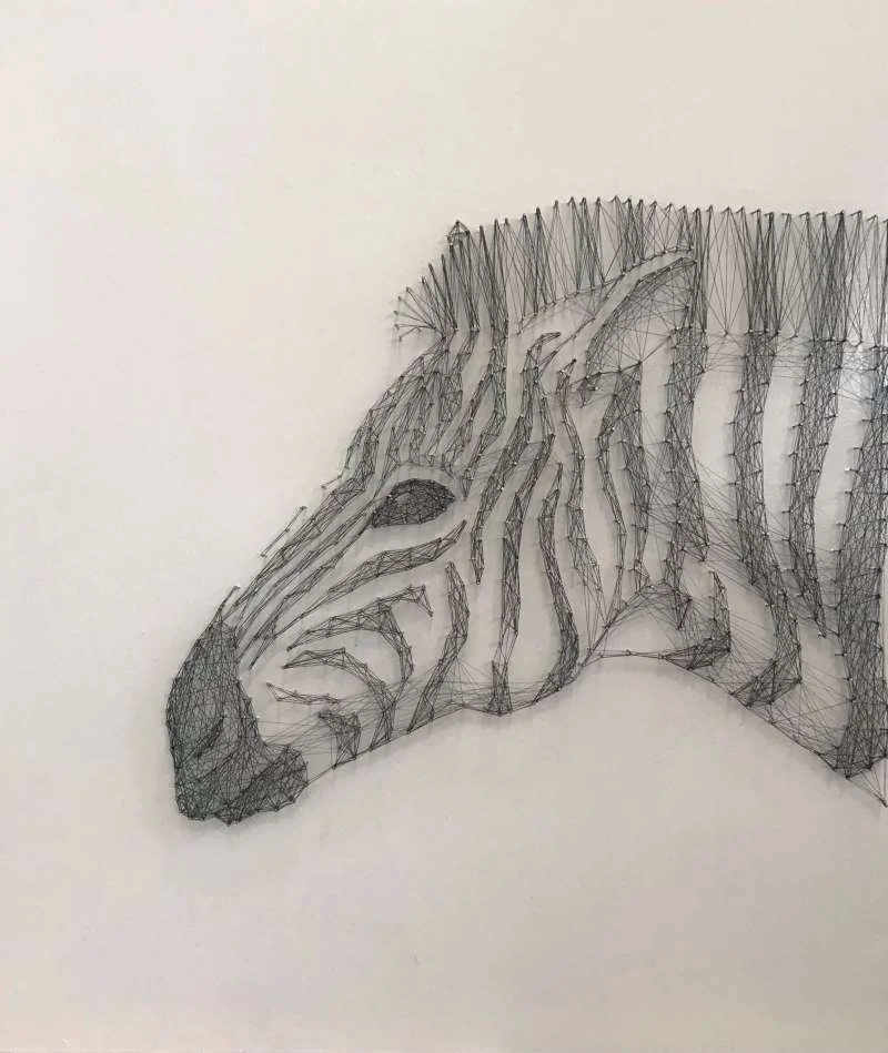 Zebra string art