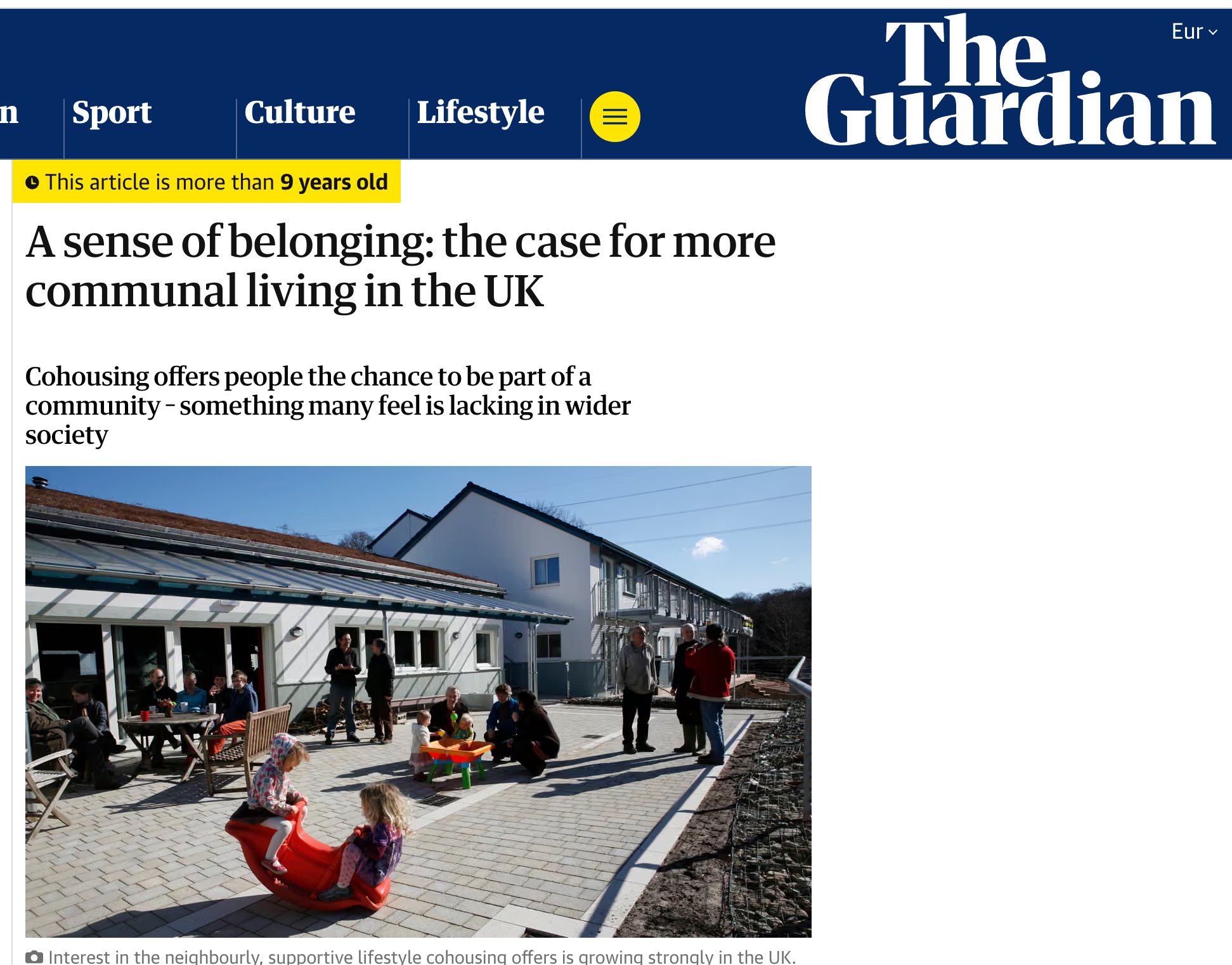 ESSAY: A sense of belonging: the case for more communal living in the UK, The Guardian, 30 June 2016.