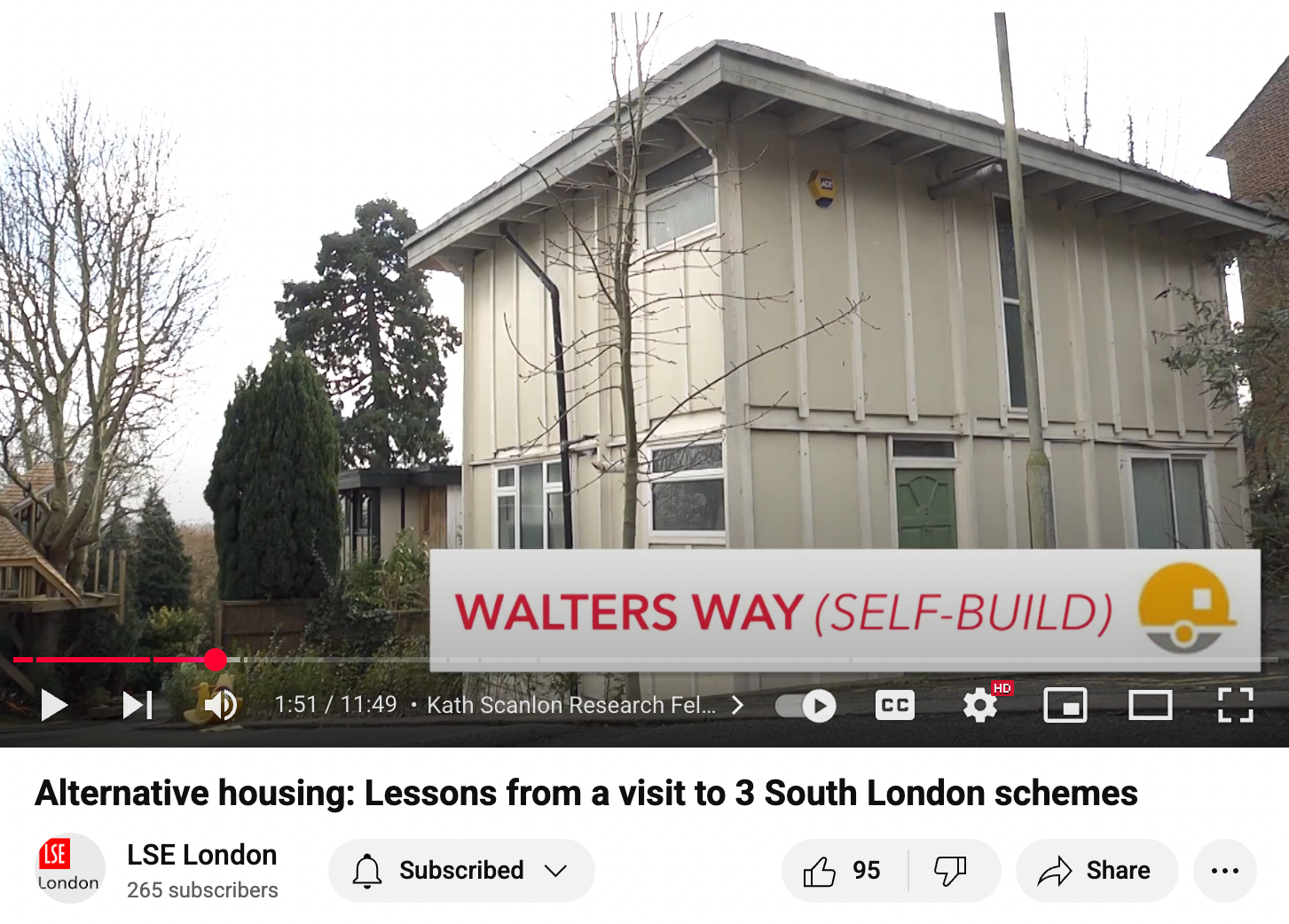 VIDEO: 'Alternative housing: Lessons from a visit to 3 South London schemes'. 4 Feb 2015. Visiting these three sites – which are all at different stages of development – offered a chance to see first-hand the potential of and the obstacles faced by a