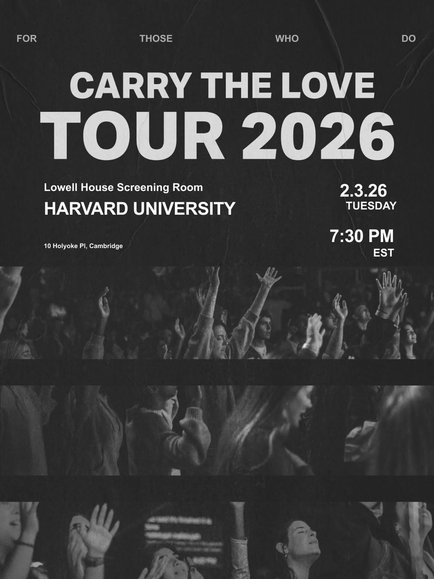 Carry the Love is TUESDAY!! Worship night with free admission! Sign up here: https://luma.com/saq3jboa
