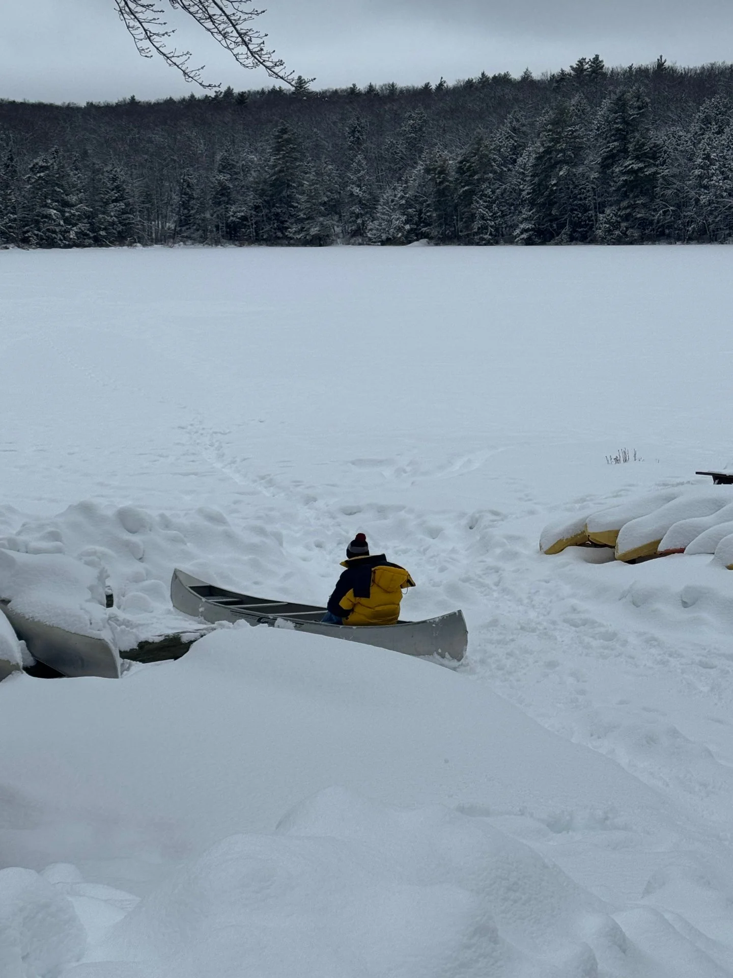 Josh doing his devotions&hellip; in a canoe&hellip; on a frozen lake ❄️🛶📖

Not your typical quiet time setting &mdash; but a beautiful reminder that seeking God can happen anywhere. Grateful for students who hunger for the Lord in every season.

&l
