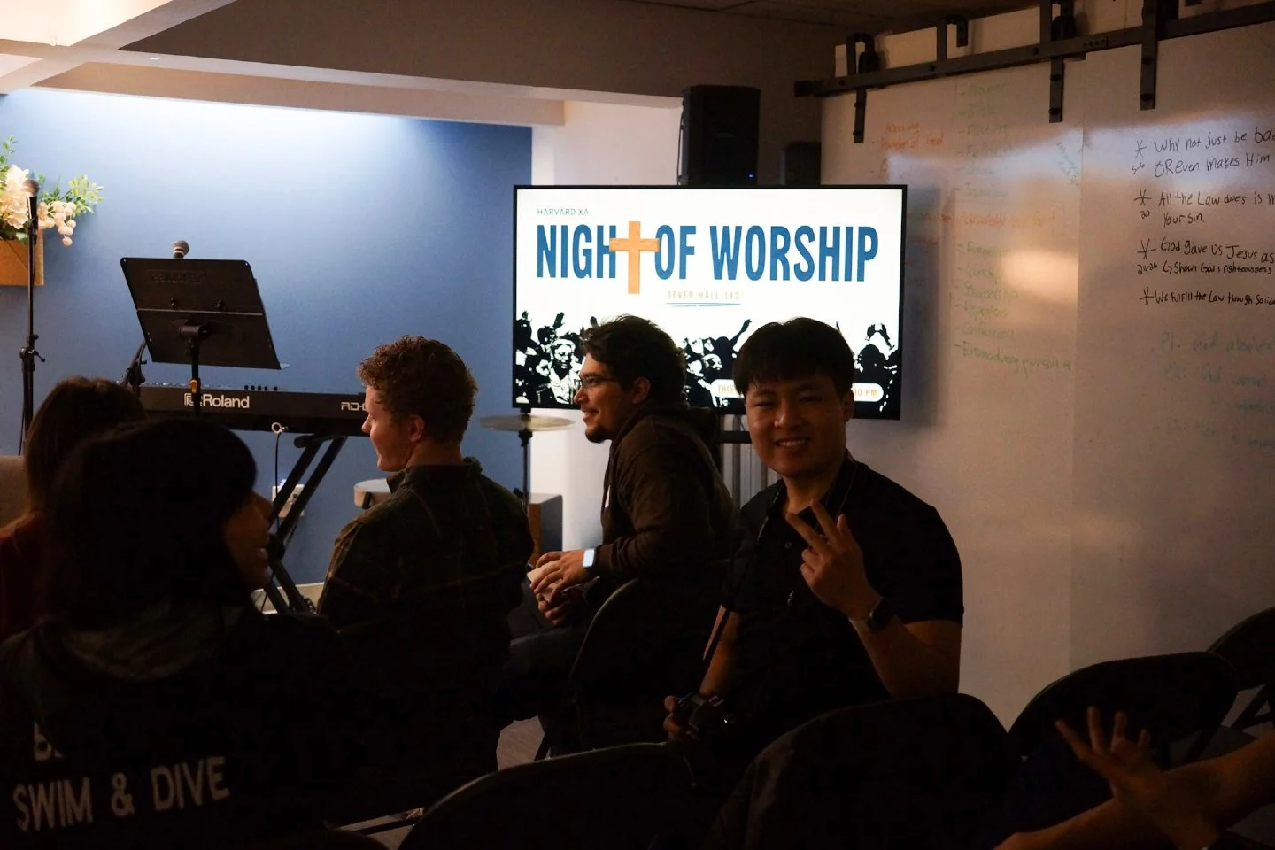 Ryan at freshman DOXA

Moments like these reflect something deeper&mdash;students encountering God in a real and personal way. Worship nights at Christian Union Gloria create space to pause, seek God, and respond with sincerity and joy.

It&rsquo;s e
