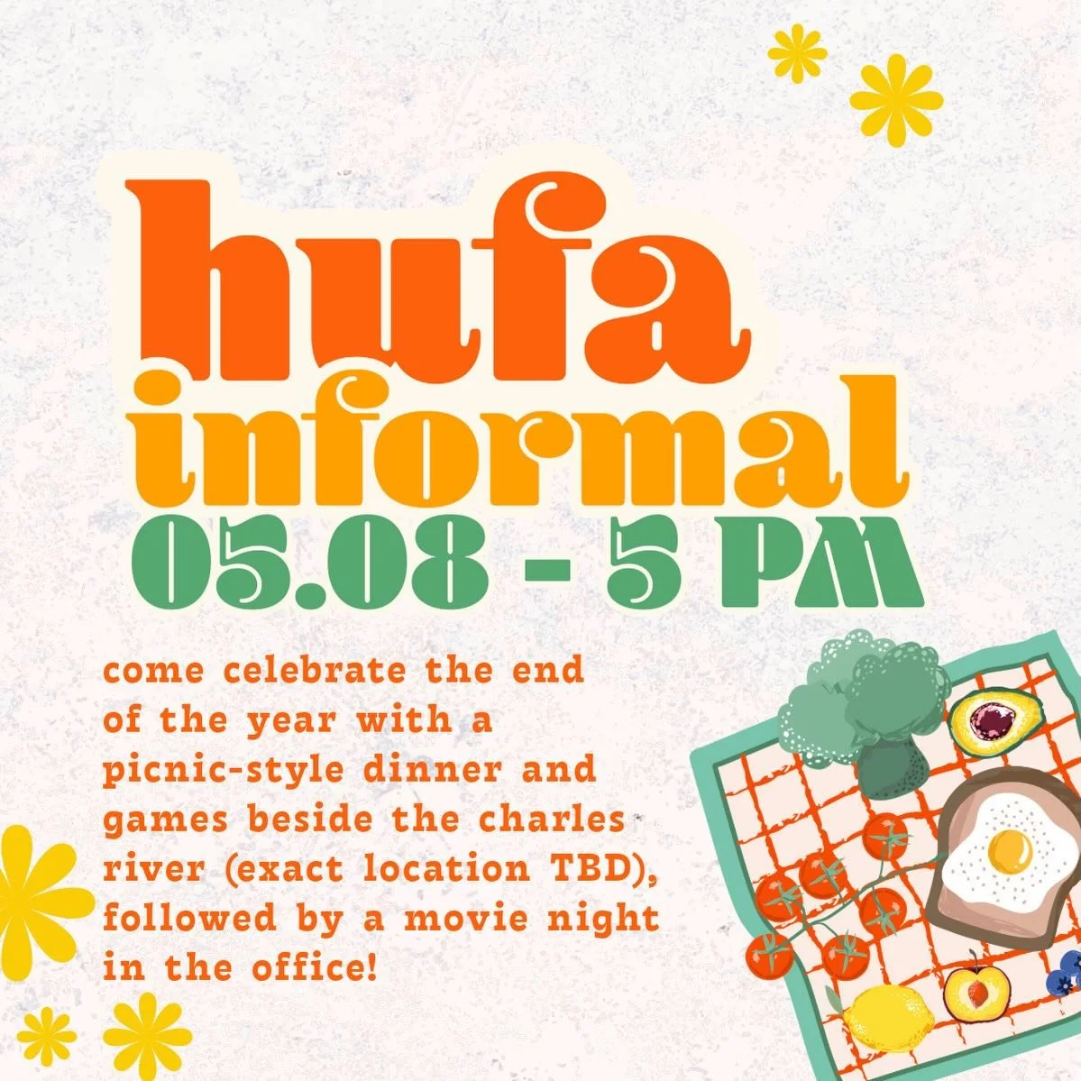 🌭🍔 HUFA informal🍔🌭 tomorrow!!