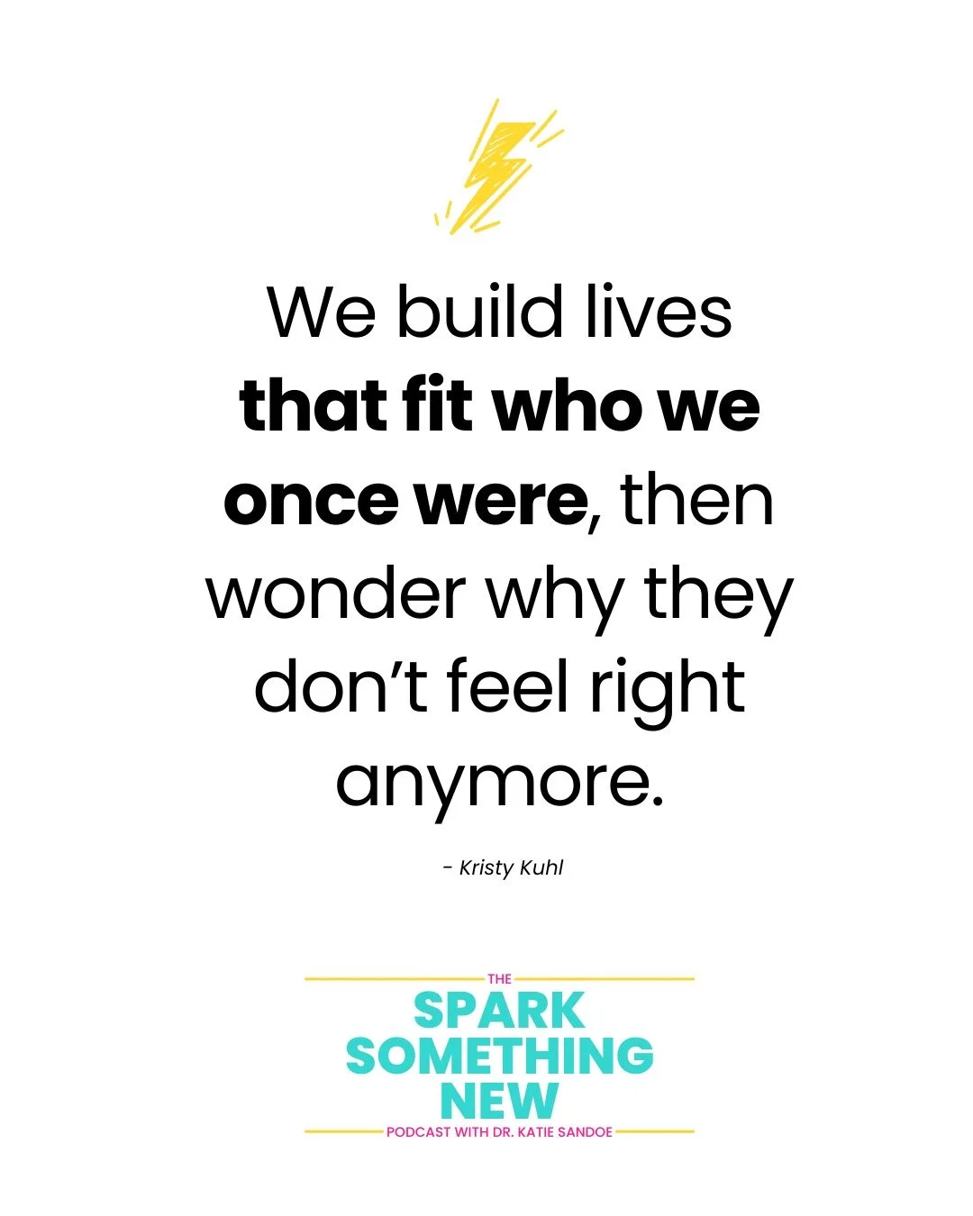 &ldquo;Whose life am I really living?&rdquo;

Too often, without even realizing it, we build a life based on who we used to be: What we once believed... What we were praised for... What others told us mattered... What kept us safe, accepted, or admir