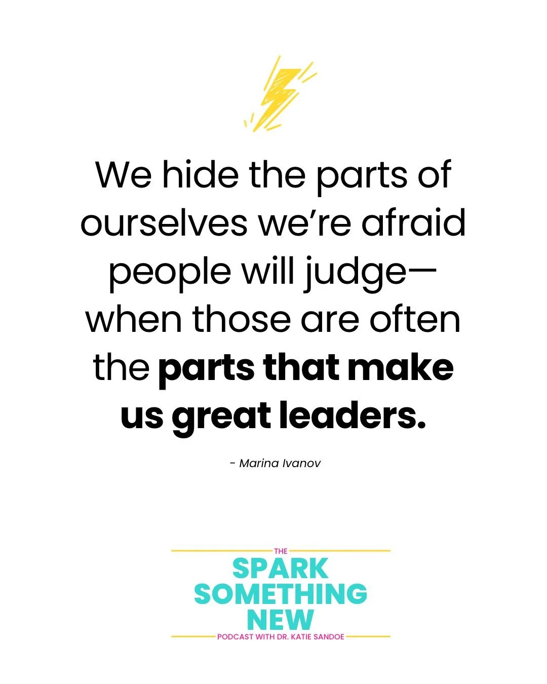 Power isn&rsquo;t something someone gives you. Power is a choice you make.

Throughout my conversation with Marina Ivanov on the podcast this week, she dropped so many good wisdom nuggets like&mdash;

&ldquo;How they see me doesn&rsquo;t really matte