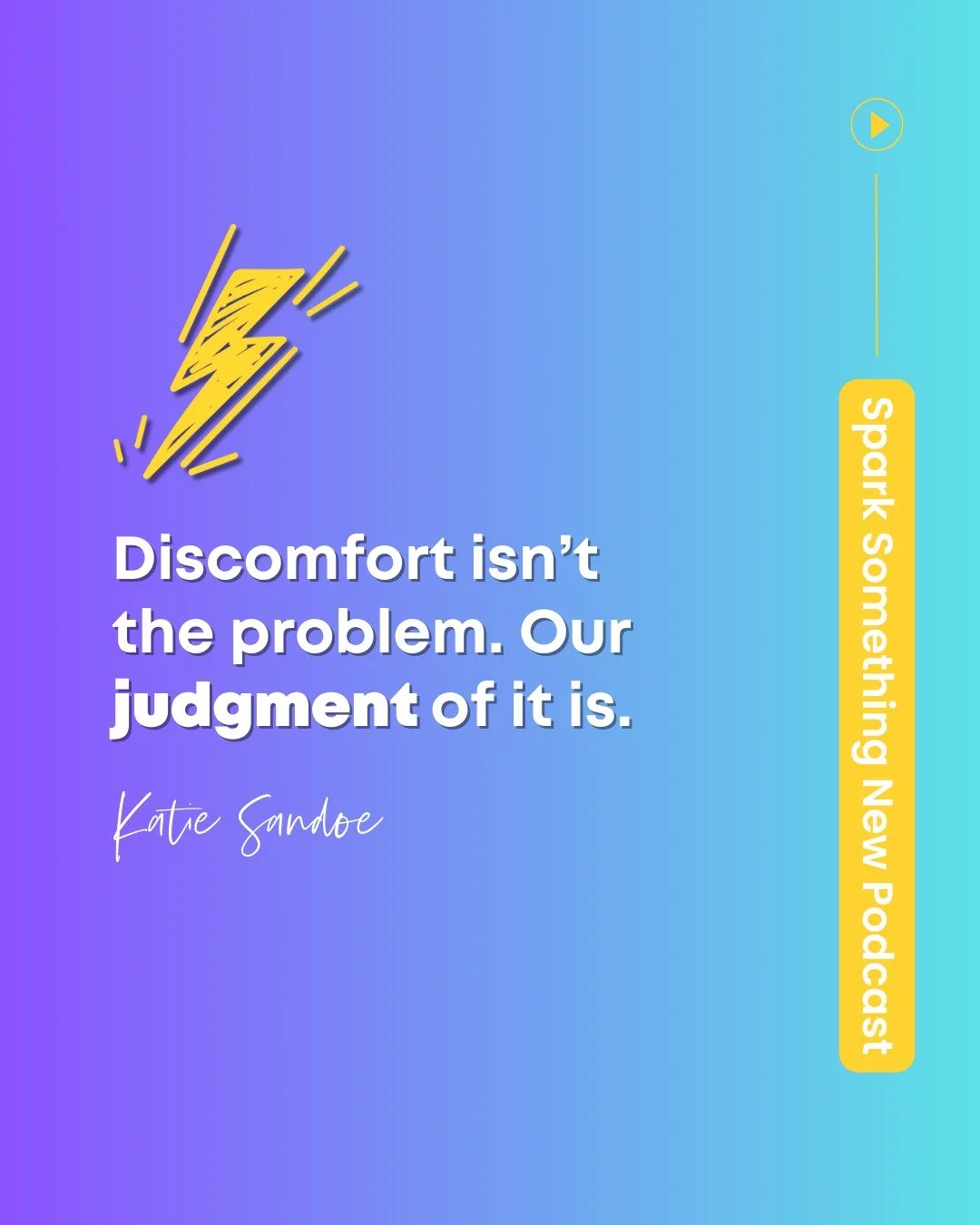 We don&rsquo;t need more discomfort. 
We don&rsquo;t need less discomfort.
We need a different relationship with it.

Discomfort becomes heavy the moment we decide it&rsquo;s bad. Even when we tell ourselves it&rsquo;s &ldquo;worth it&rdquo; or &ldqu