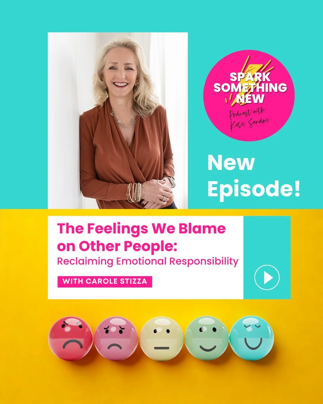 &ldquo;No one makes you feel anything.&rdquo;

I&rsquo;ve been thinking a lot about that nugget from my conversation with Carole Stizza on the podcast this week.

And honestly&hellip; that idea can feel uncomfortable at first.

Because of course peop