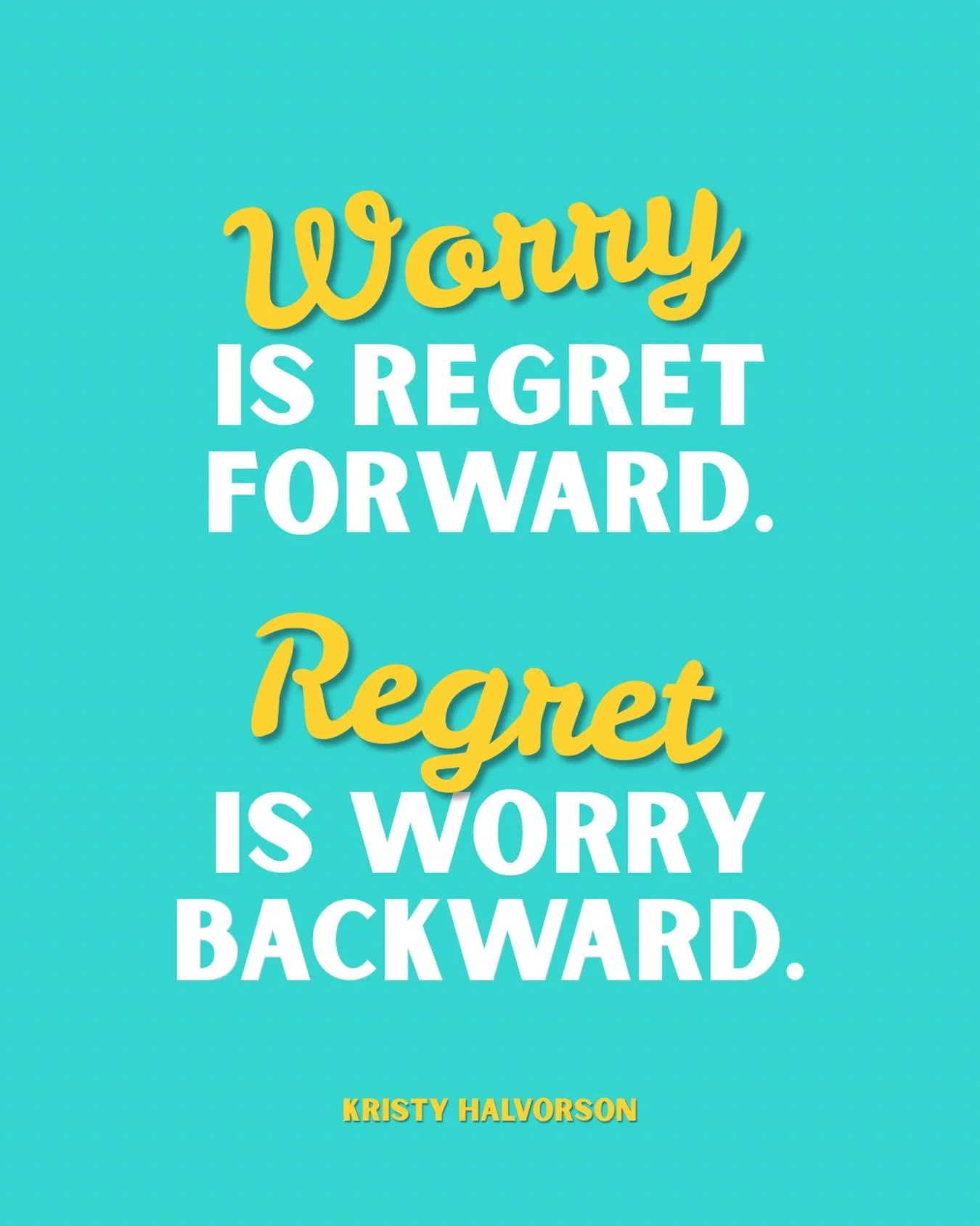 Worry and regret... 

Neither of these things truly serve us. 

While the brain is trying to protect us, in reality it&rsquo;s limiting what&rsquo;s possible &mdash; both what&rsquo;s possible within us and for us in life.

I interviewed Kristy Halvo