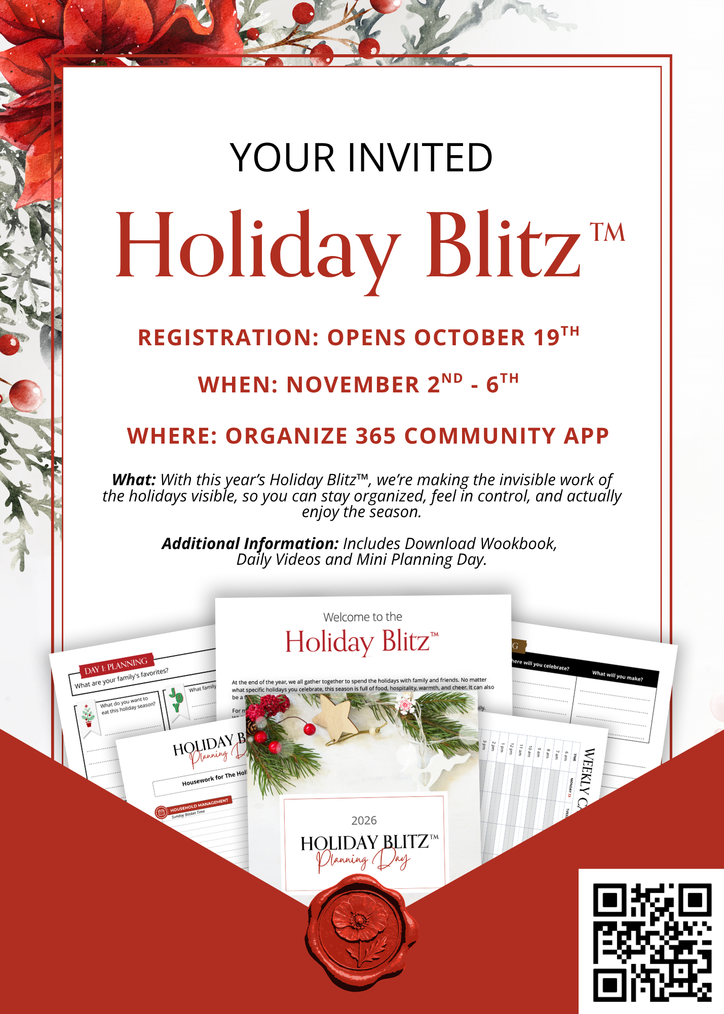Invitation to the Holiday Blitz offering that is FREE offering.