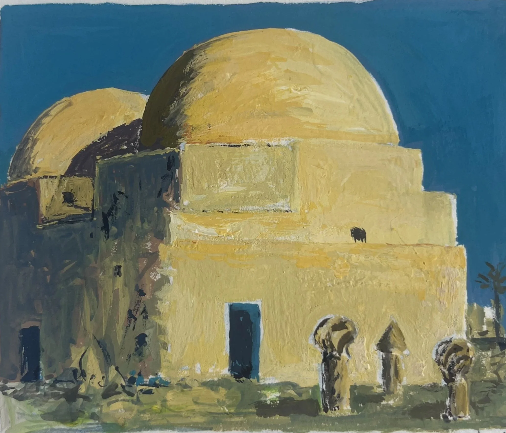 Ben Nkhil, Djerba | Gouache | 20x20cm | framed | £150
