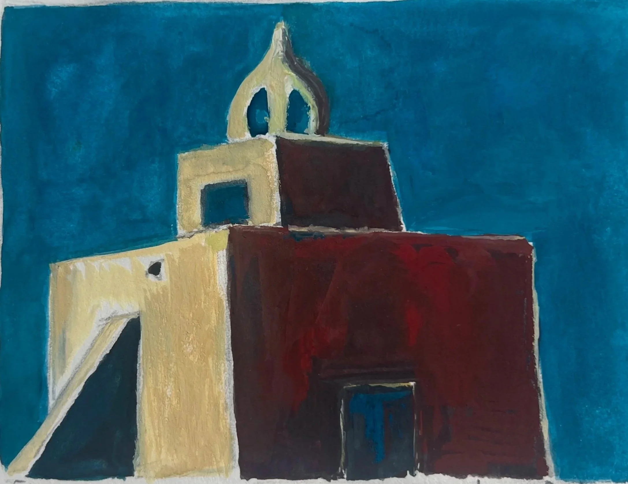 El Ghoula, Djerba | Gouache | 20x20cm | framed | £125