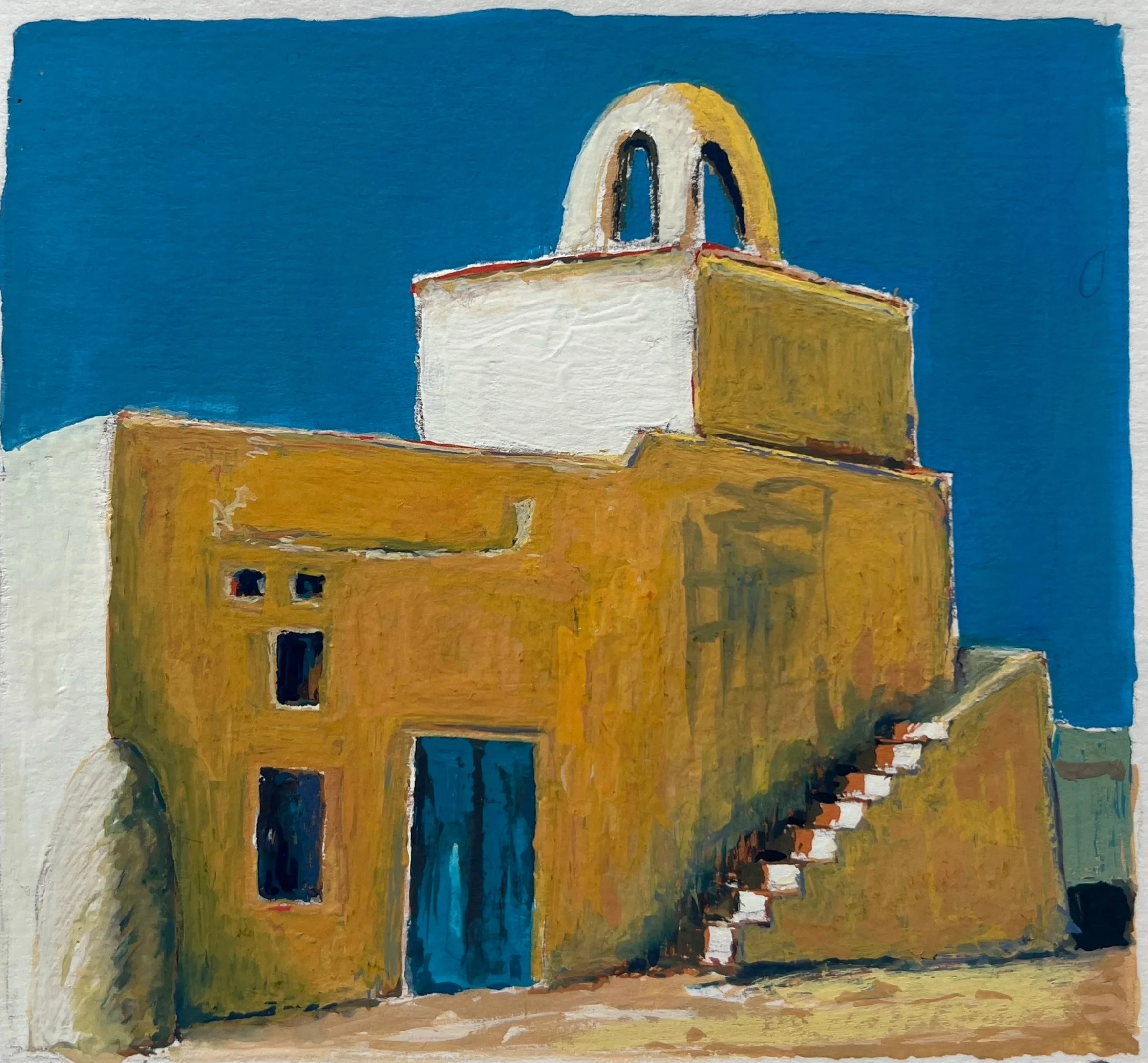 El Hejajma, Djerba | Gouache | 27x27cm | framed | £195