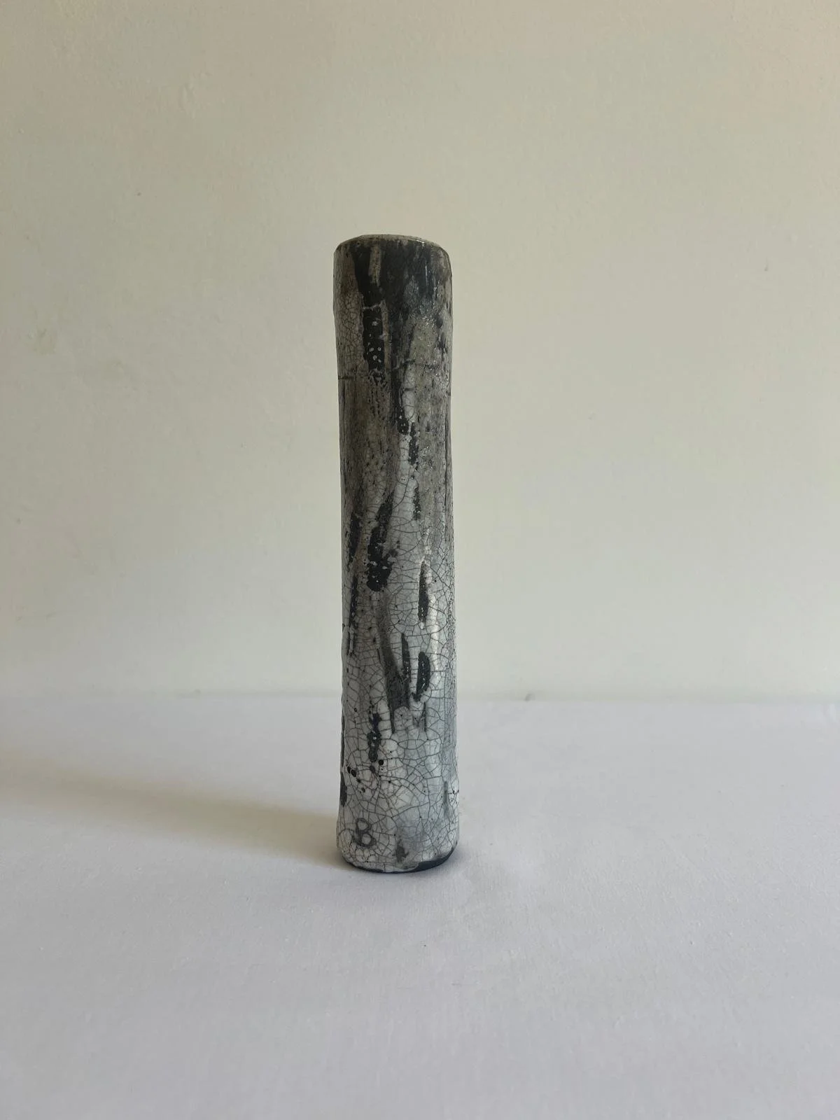 Tall vase | Slab-built | Raku glaze
