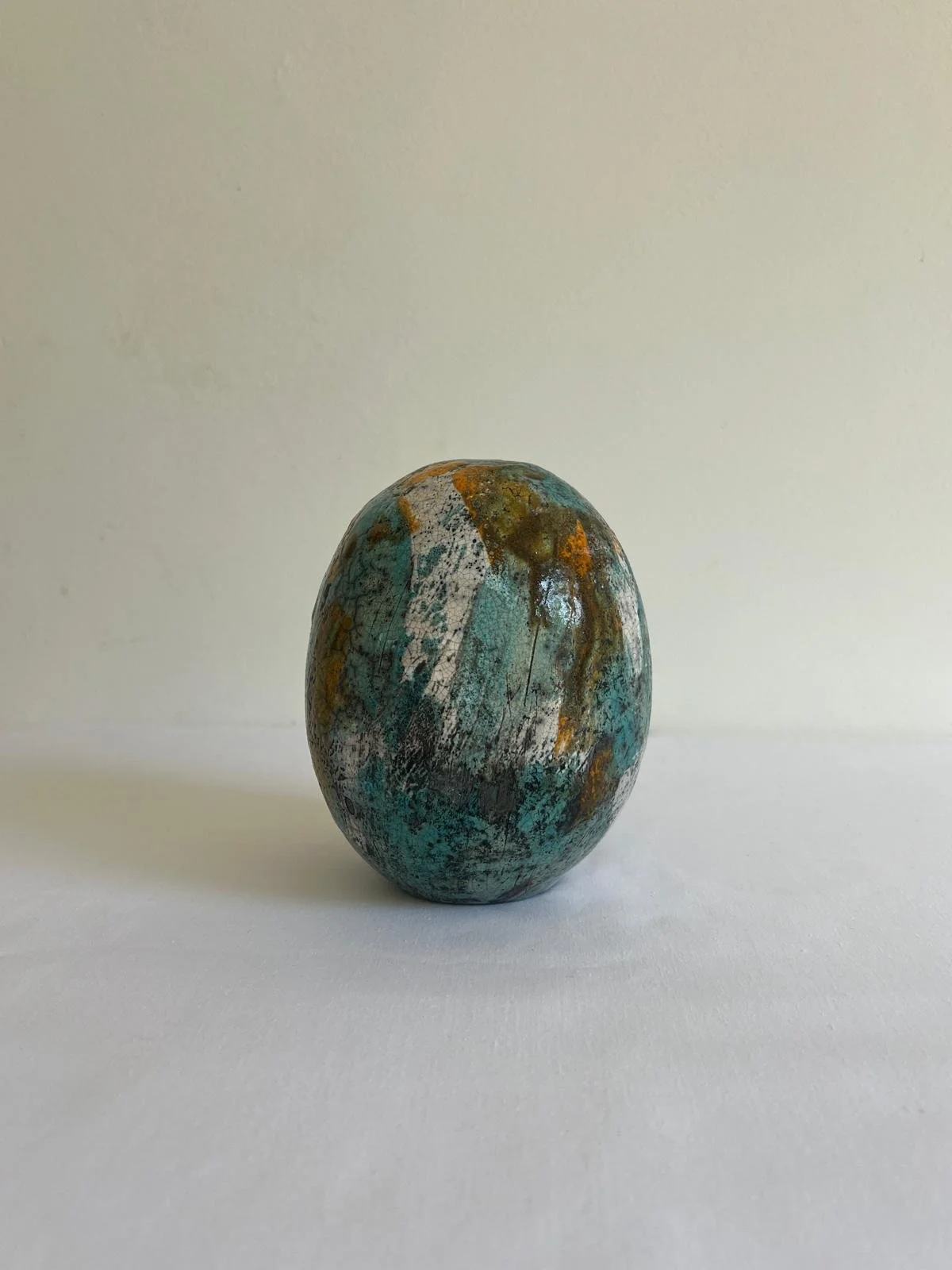 Egg | Mould made | Raku glaze