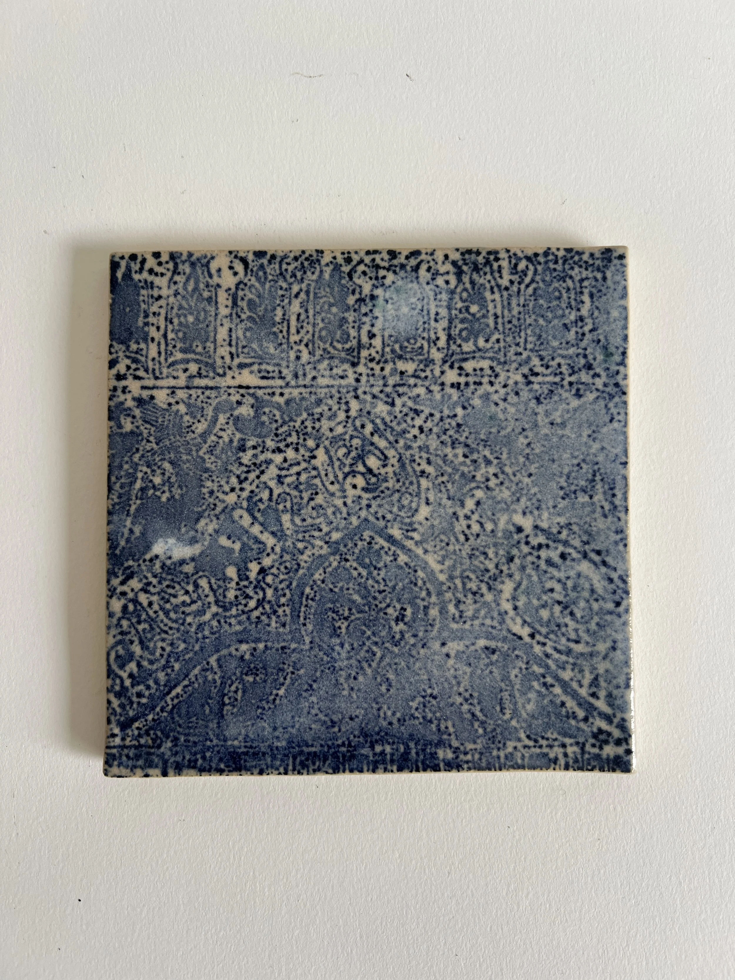 Tunisian tile 3 | Oxide transfer | Stoneware | 14x14cm | £25