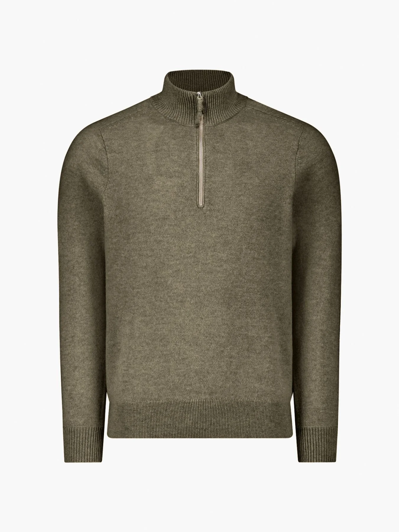 FTC | Troyer-Pullover aus 100 % Kaschmir – Taupe Green