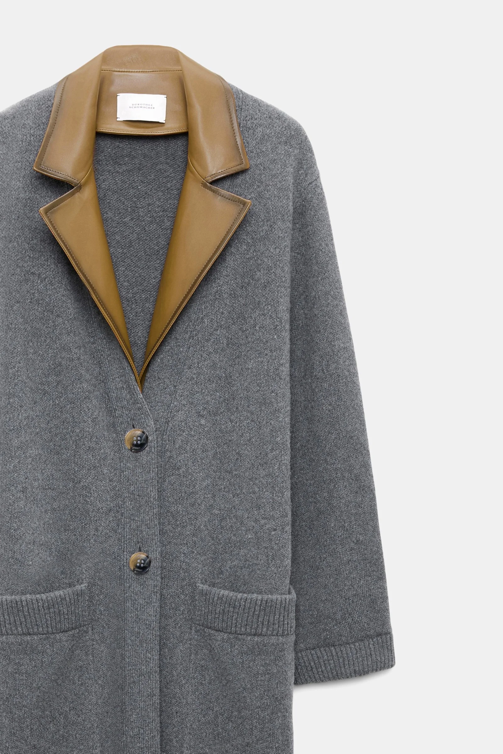 DOROTHEE SCHUMACHER | IT'S A MATCH Mantel aus Merino-Kaschmir – Anthra Melange