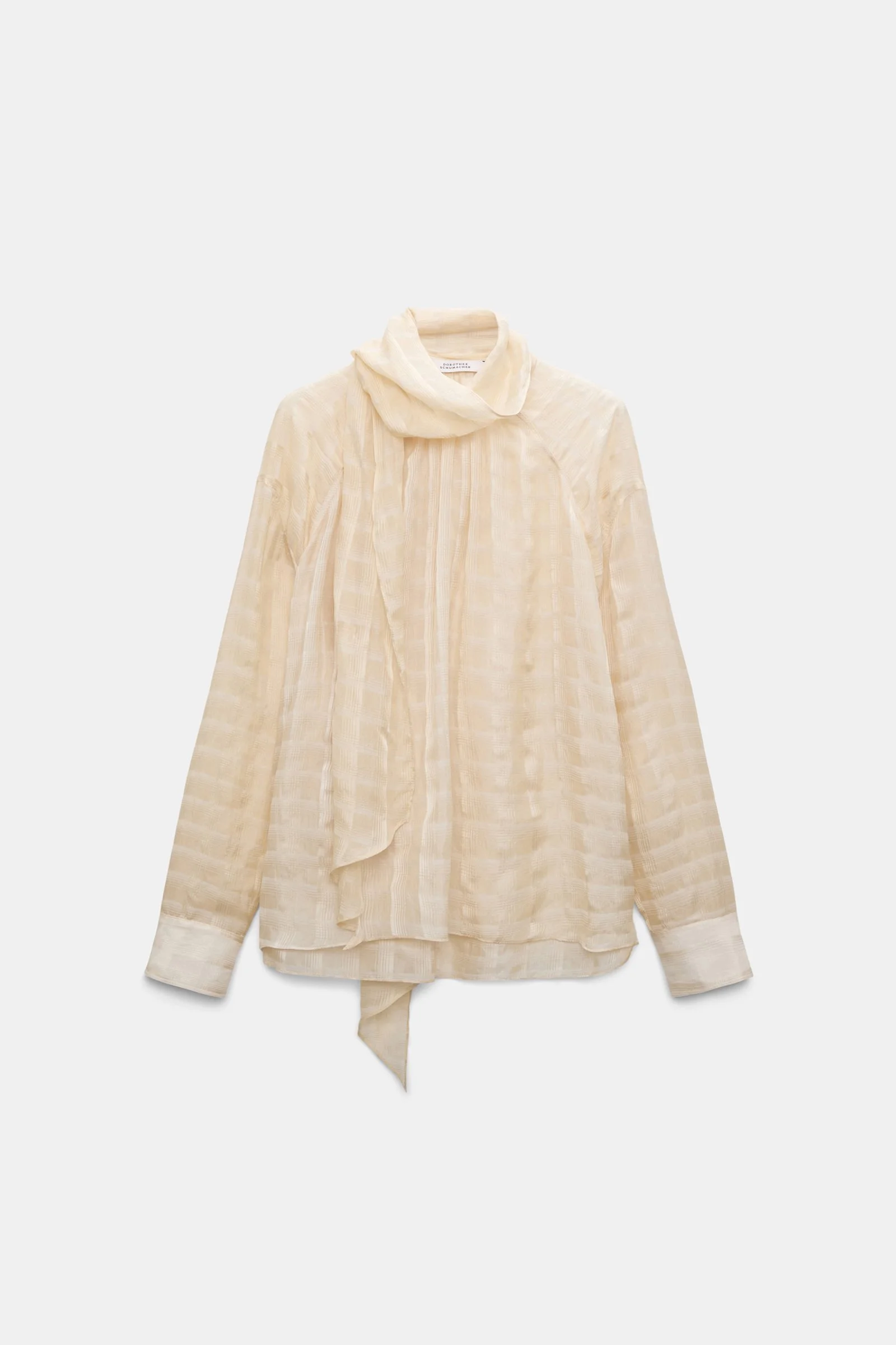 DOROTHEE SCHUMACHER | AIRY CHECK Bluse aus Baumwoll-Seide – Kariert & Oversized