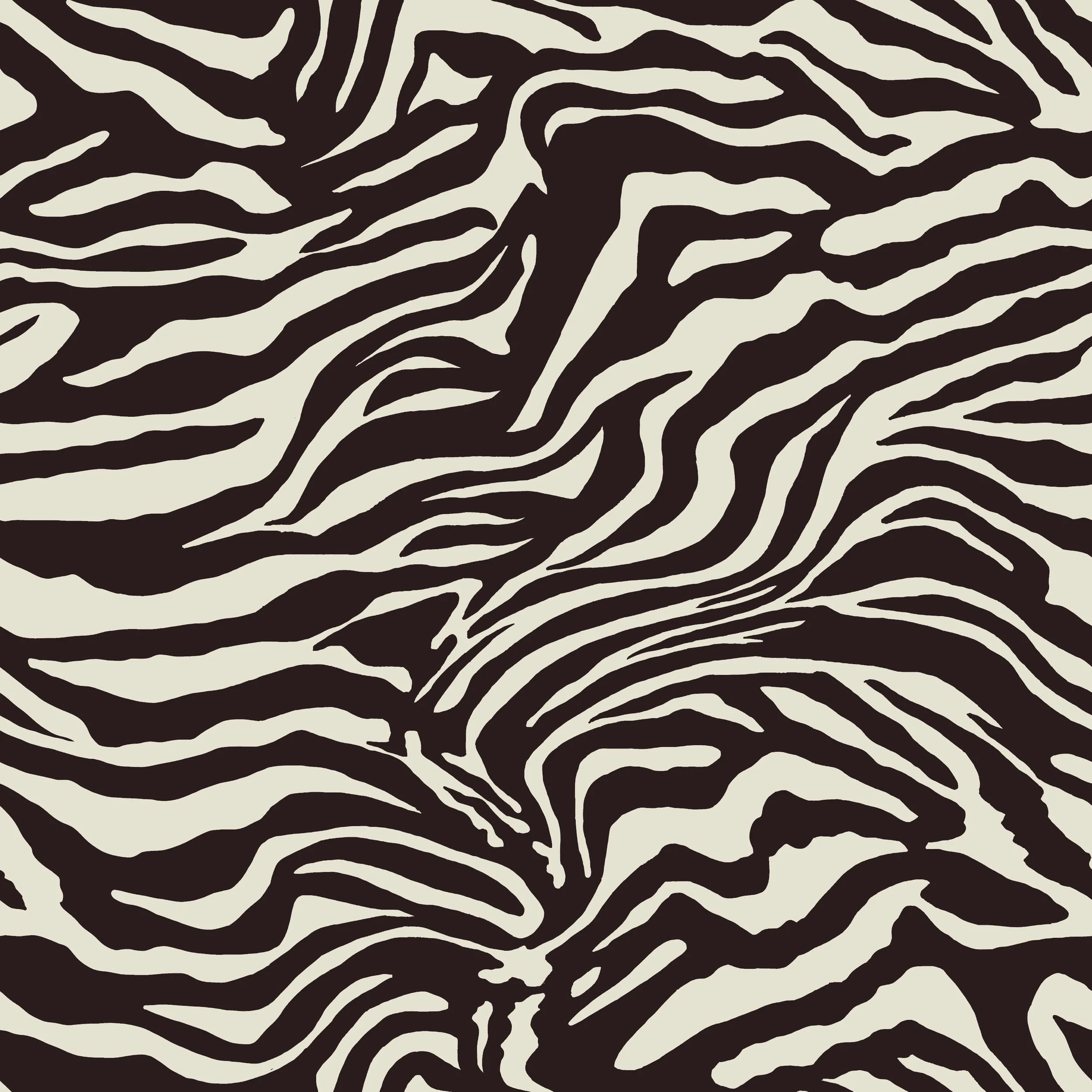 Black and white zebra stripe pattern with irregular wavy lines.