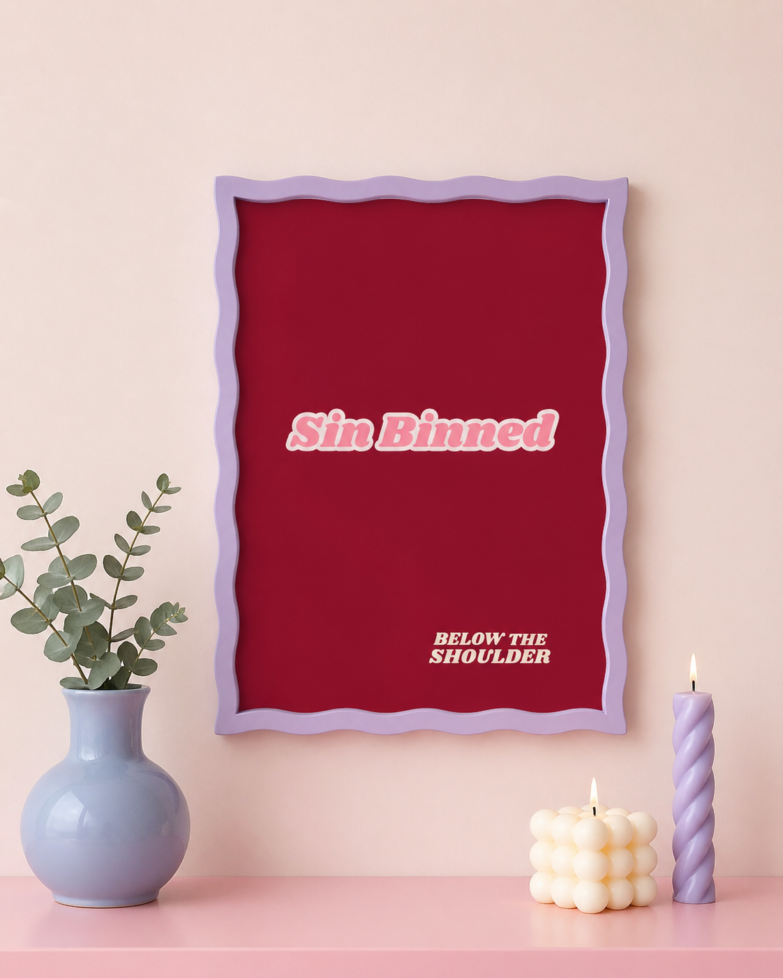 Sin Binned Red Poster